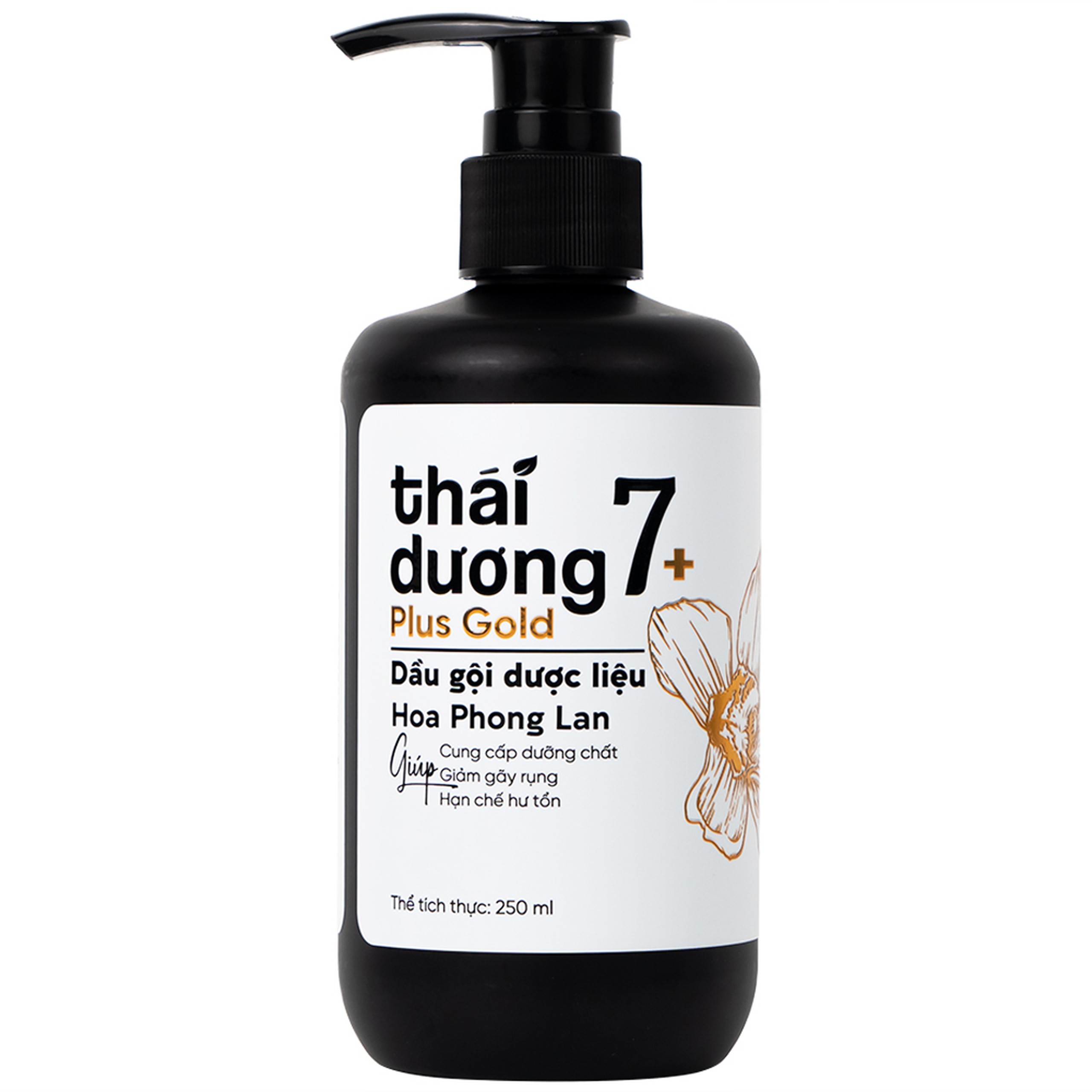 Dầu gội dược liệu Thái Dương 7 Plus Gold ngừa rụng tóc, giảm ngứa 250ml