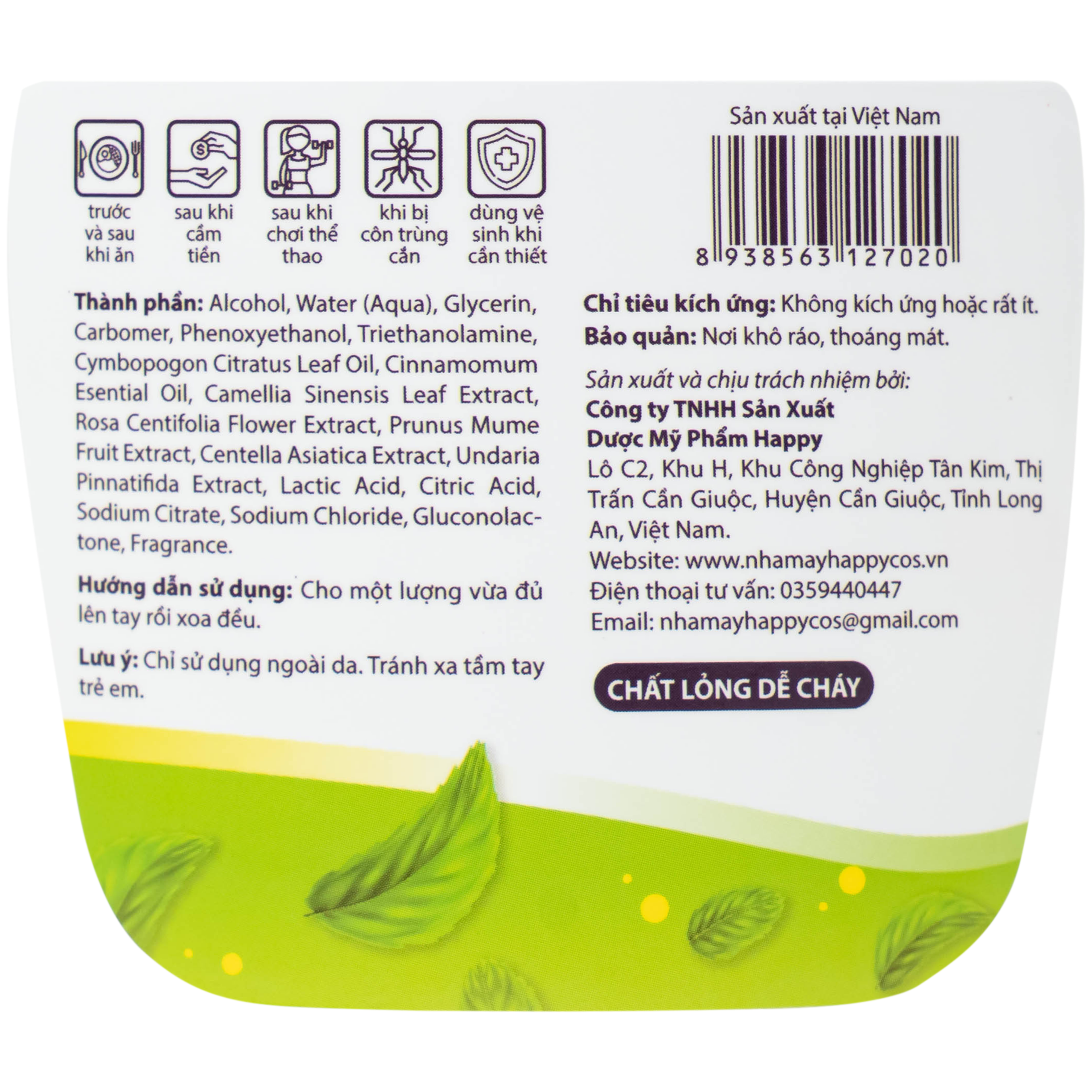 Gel rửa tay khô Natural Hand Sanitizer sát khuẩn, làm sạch tay (250ml)