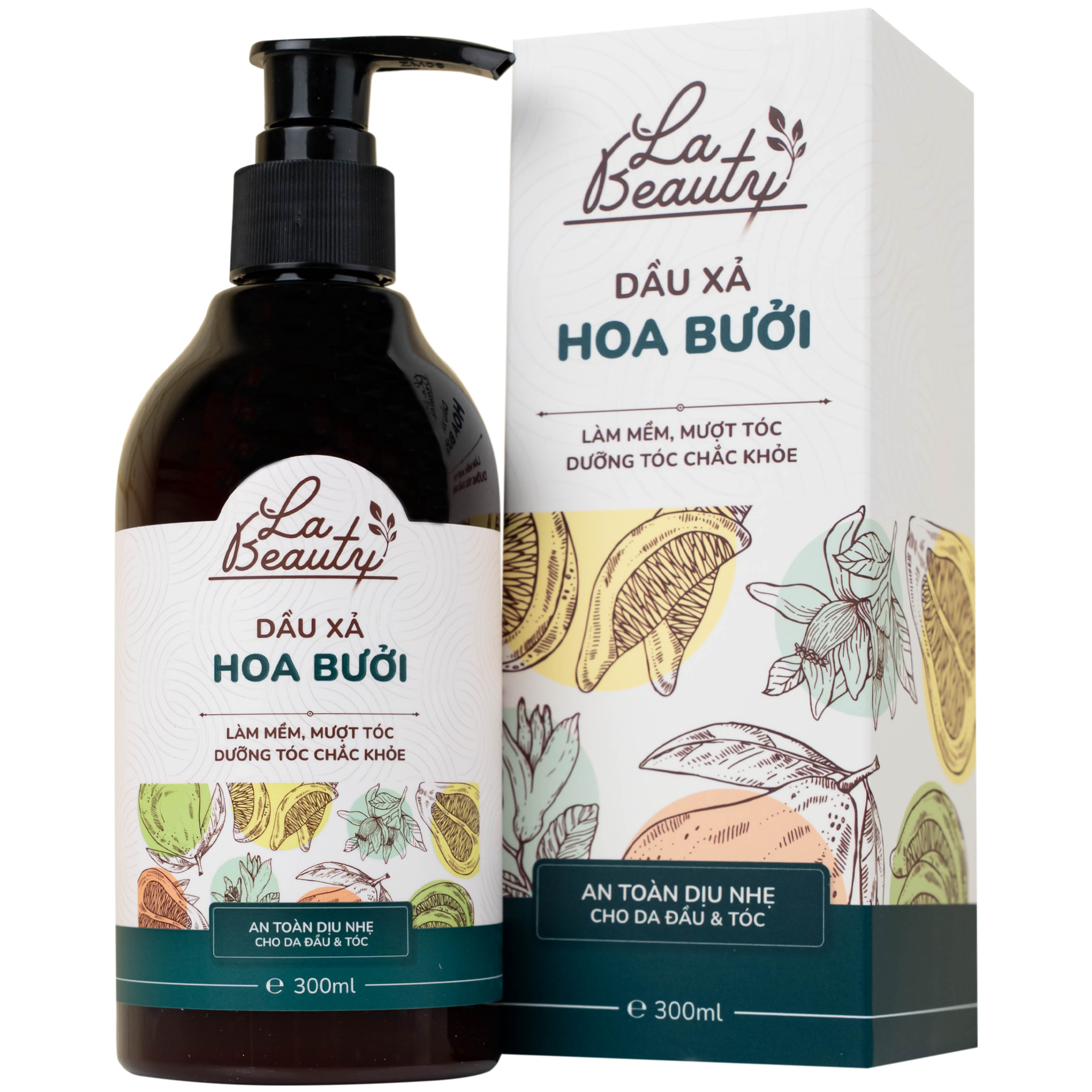 Dầu xả Hoa Bưởi La Beauty mượt tóc và giảm gãy rụng (300ml)