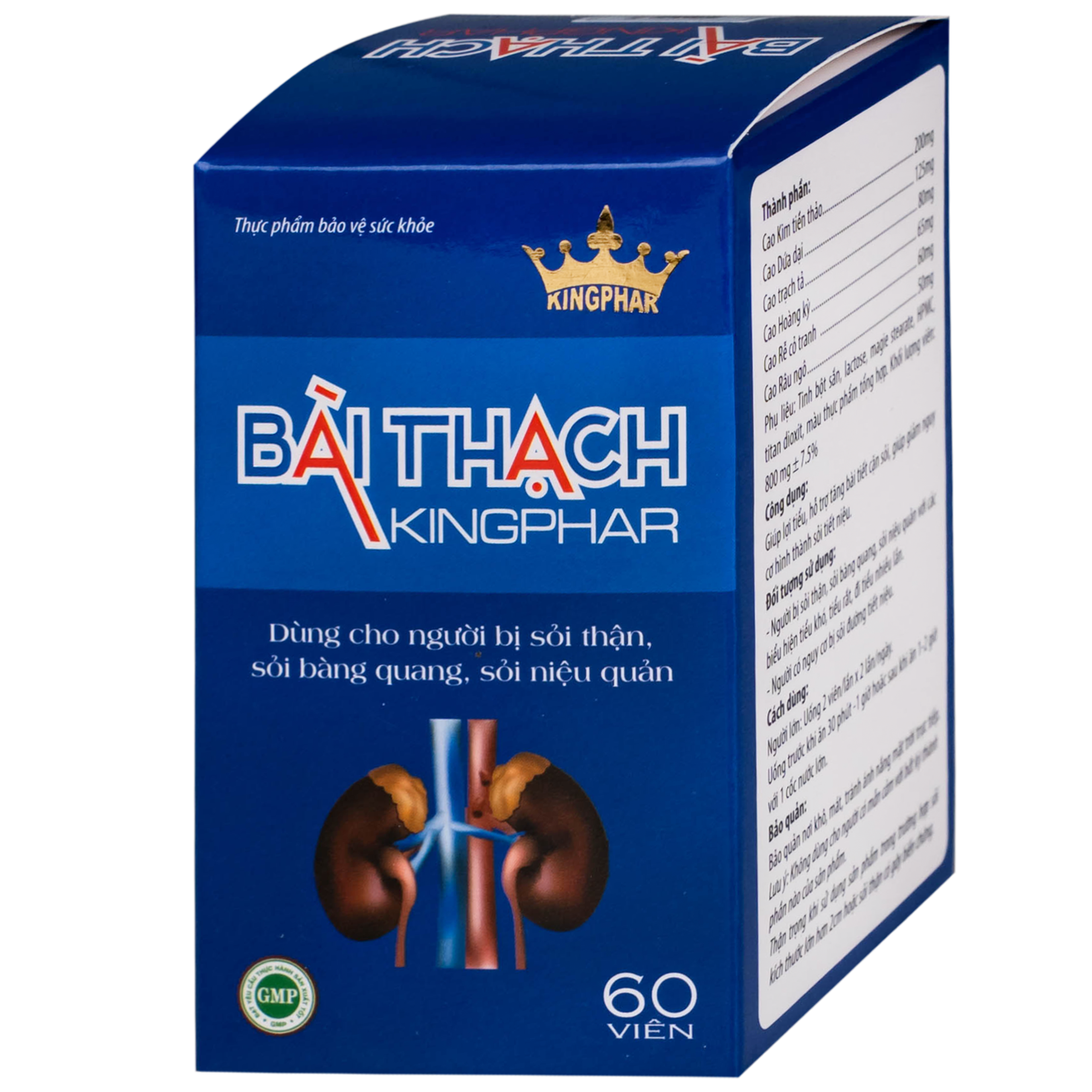 Viên uống Bài Thạch Kingphar lợi tiểu, hỗ trợ giảm nguy cơ viêm đường tiết niệu (60 viên)