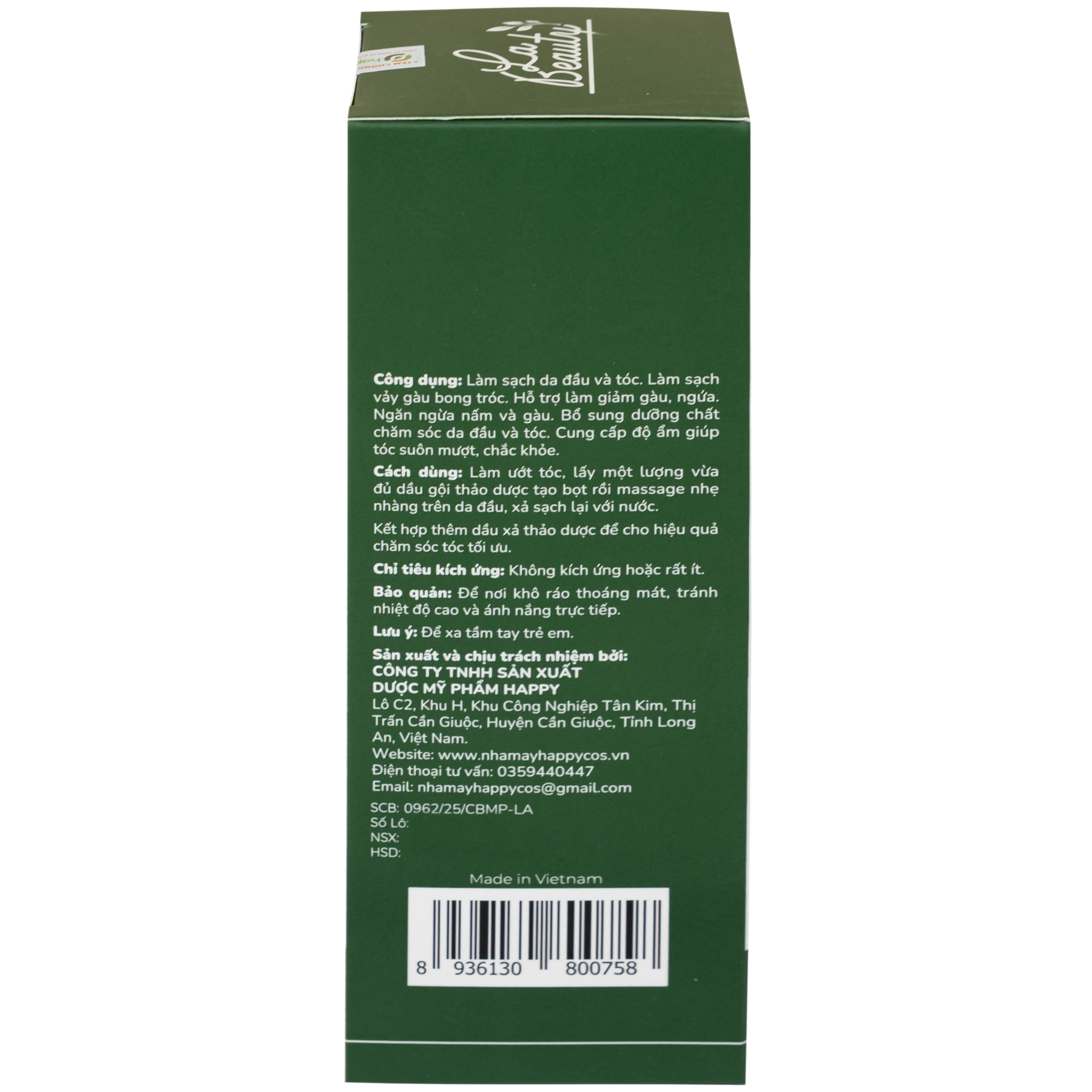 Dầu gội Thảo Dược La Beauty dưỡng tóc suôn mượt, phục hồi tóc chuyên sâu (300ml)