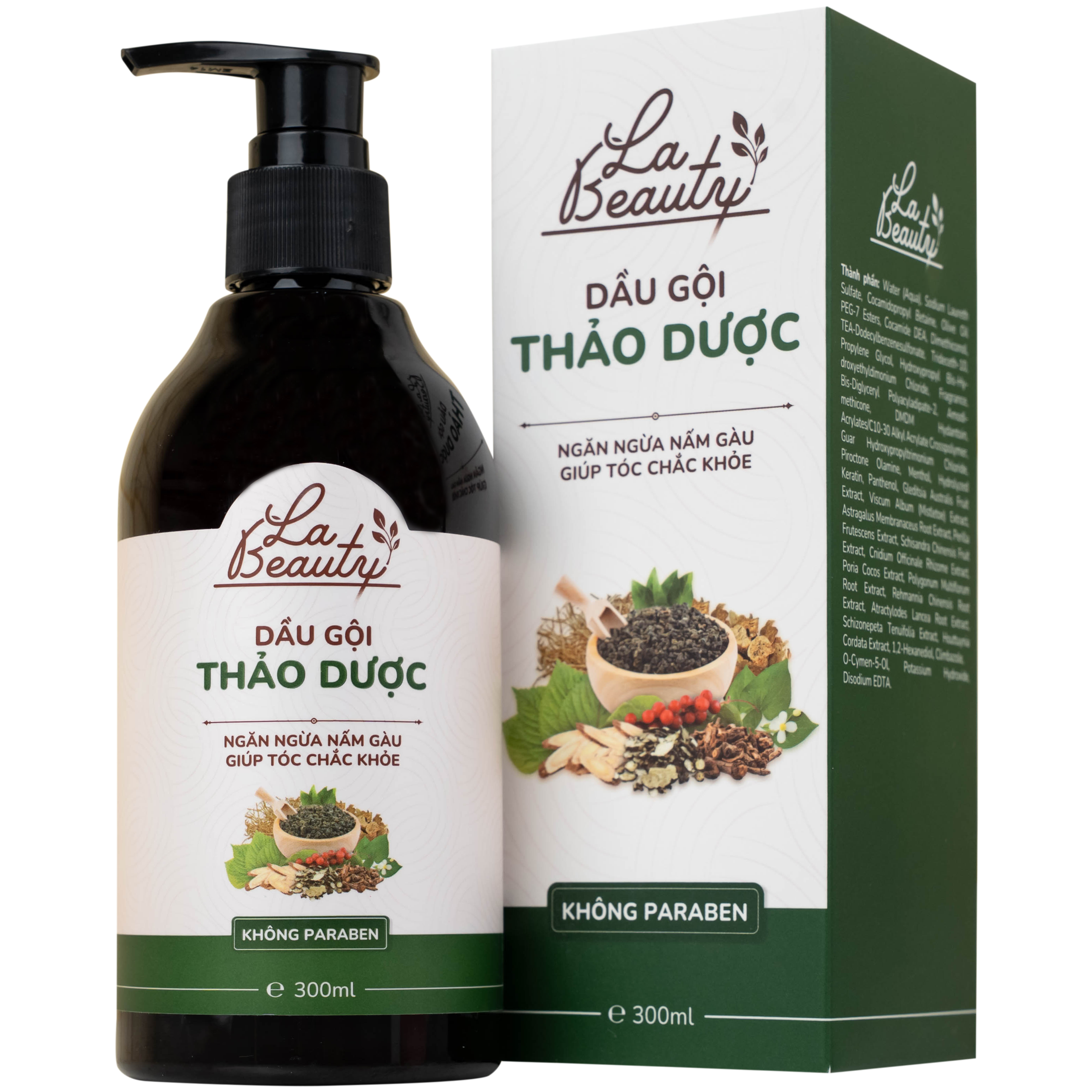 Dầu gội thảo dược La Beauty dưỡng tóc suôn mượt, phục hồi tóc chuyên sâu (300ml)