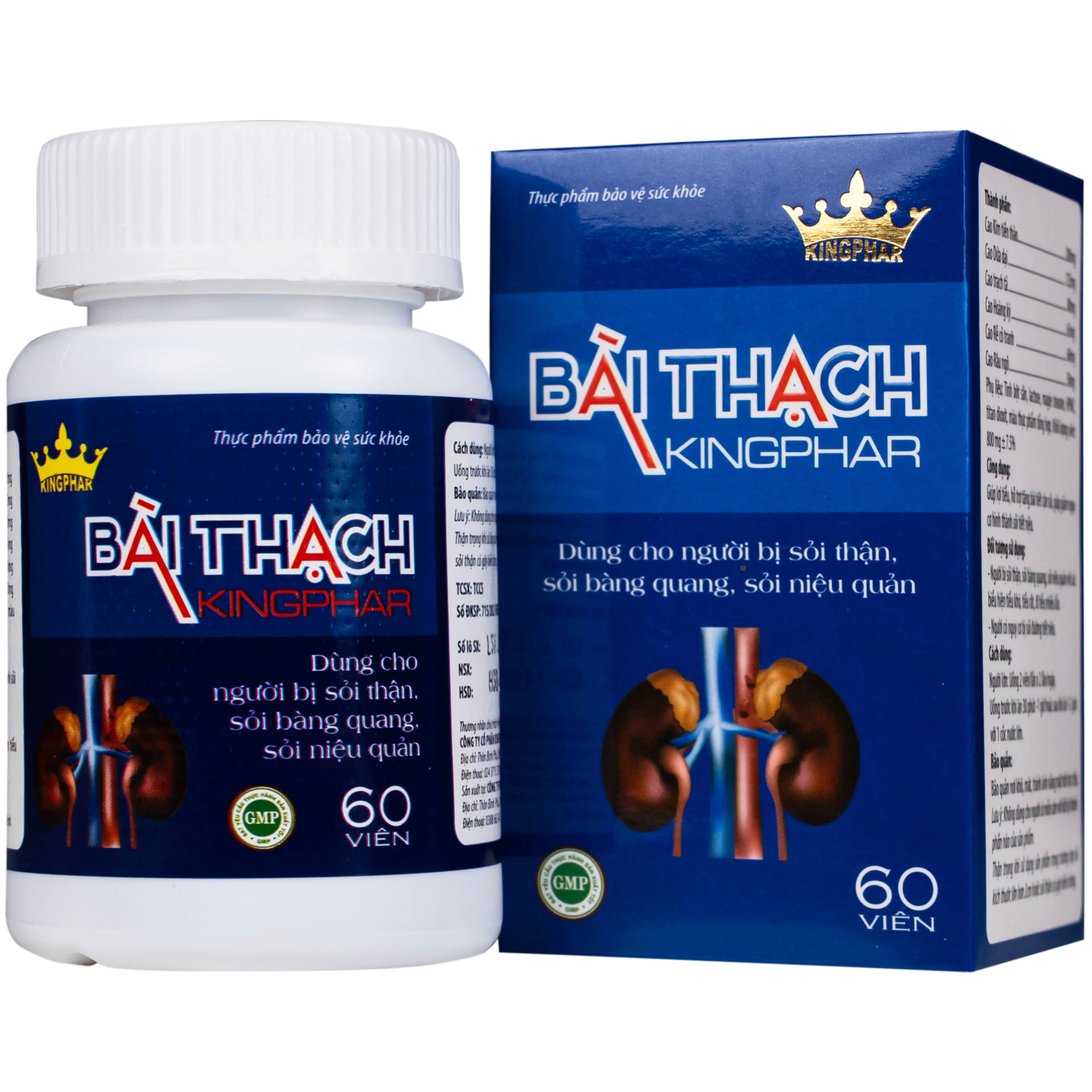 Viên uống Bài Thạch Kingphar lợi tiểu, hỗ trợ giảm nguy cơ viêm đường tiết niệu (60 viên)