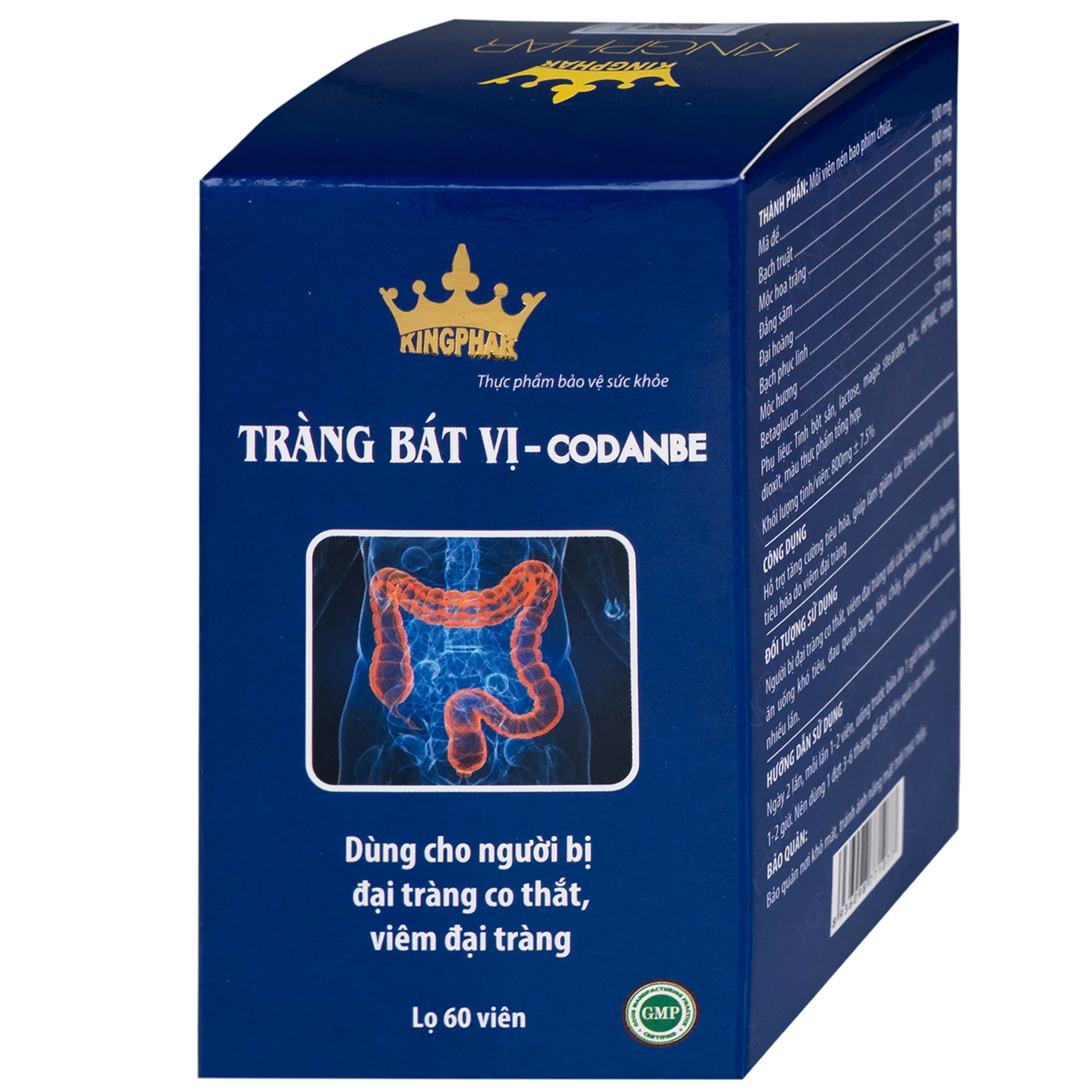 Viên uống hỗ trợ tăng cường tiêu hóa cho người viêm đại tràng Tràng Bát Vị-Codanbe Kingphar (60 viên)