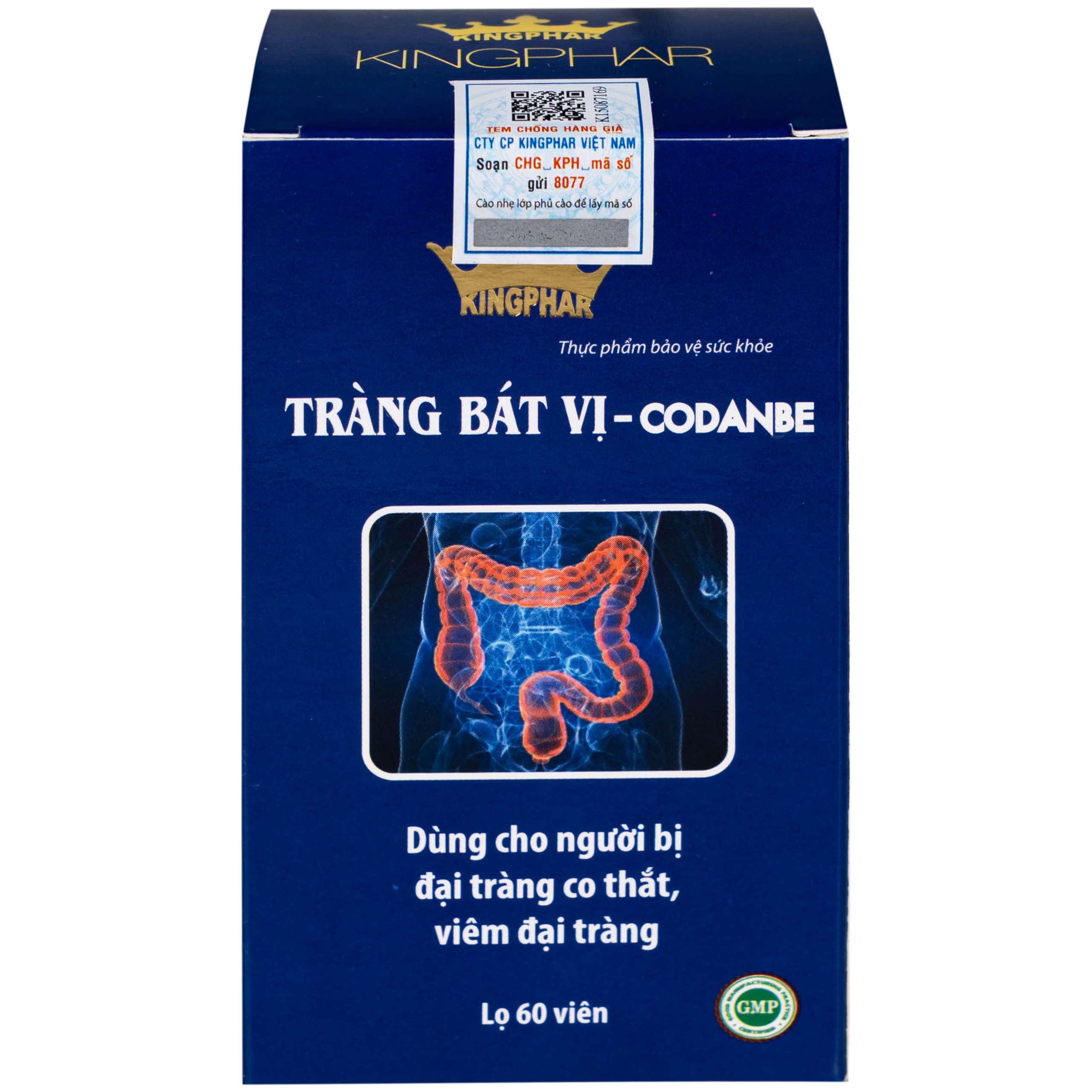 Viên uống hỗ trợ tăng cường tiêu hóa cho người viêm đại tràng Tràng Bát Vị-Codanbe Kingphar (60 viên)