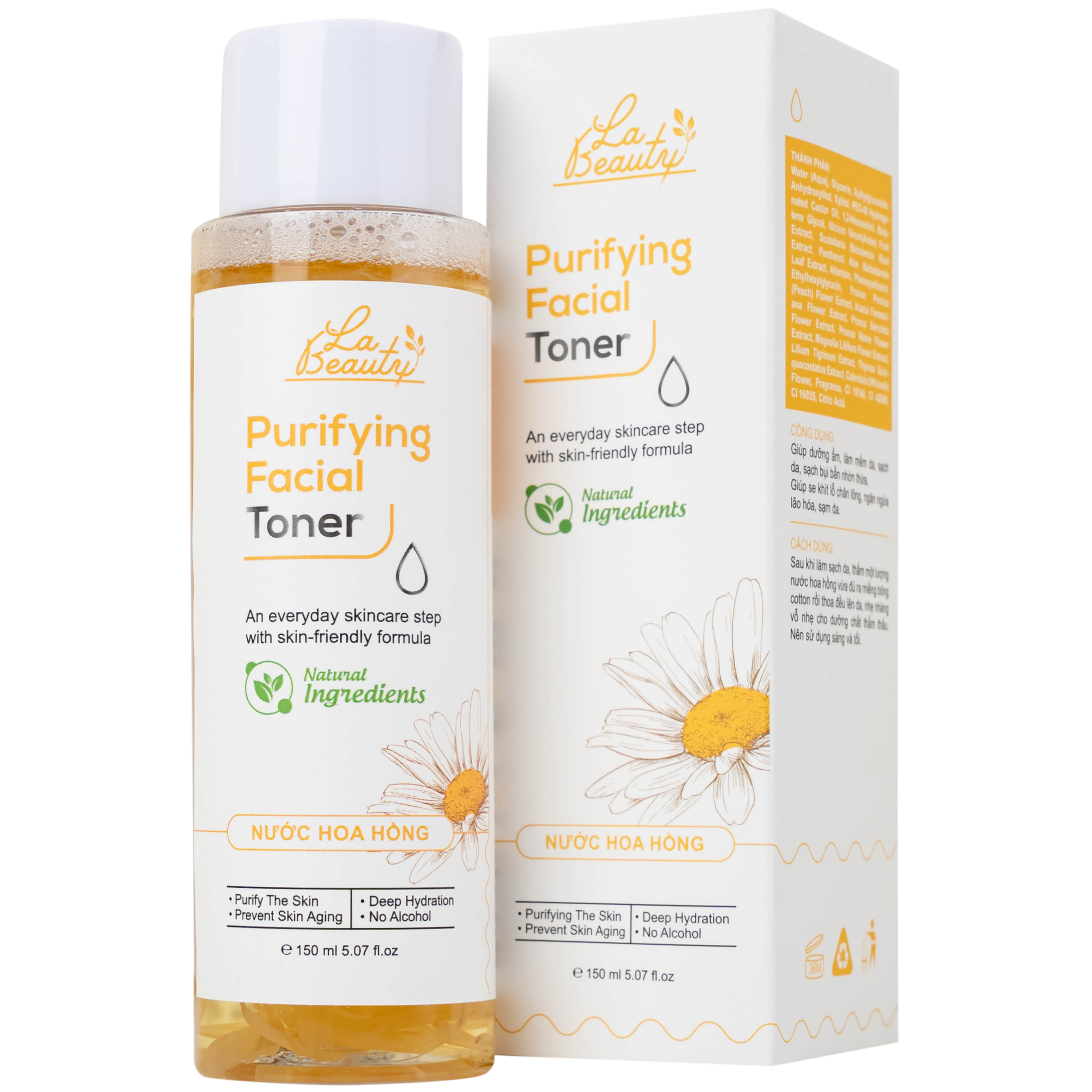 Nước hoa hồng La Beauty dưỡng ẩm, làm mềm da (150ml)