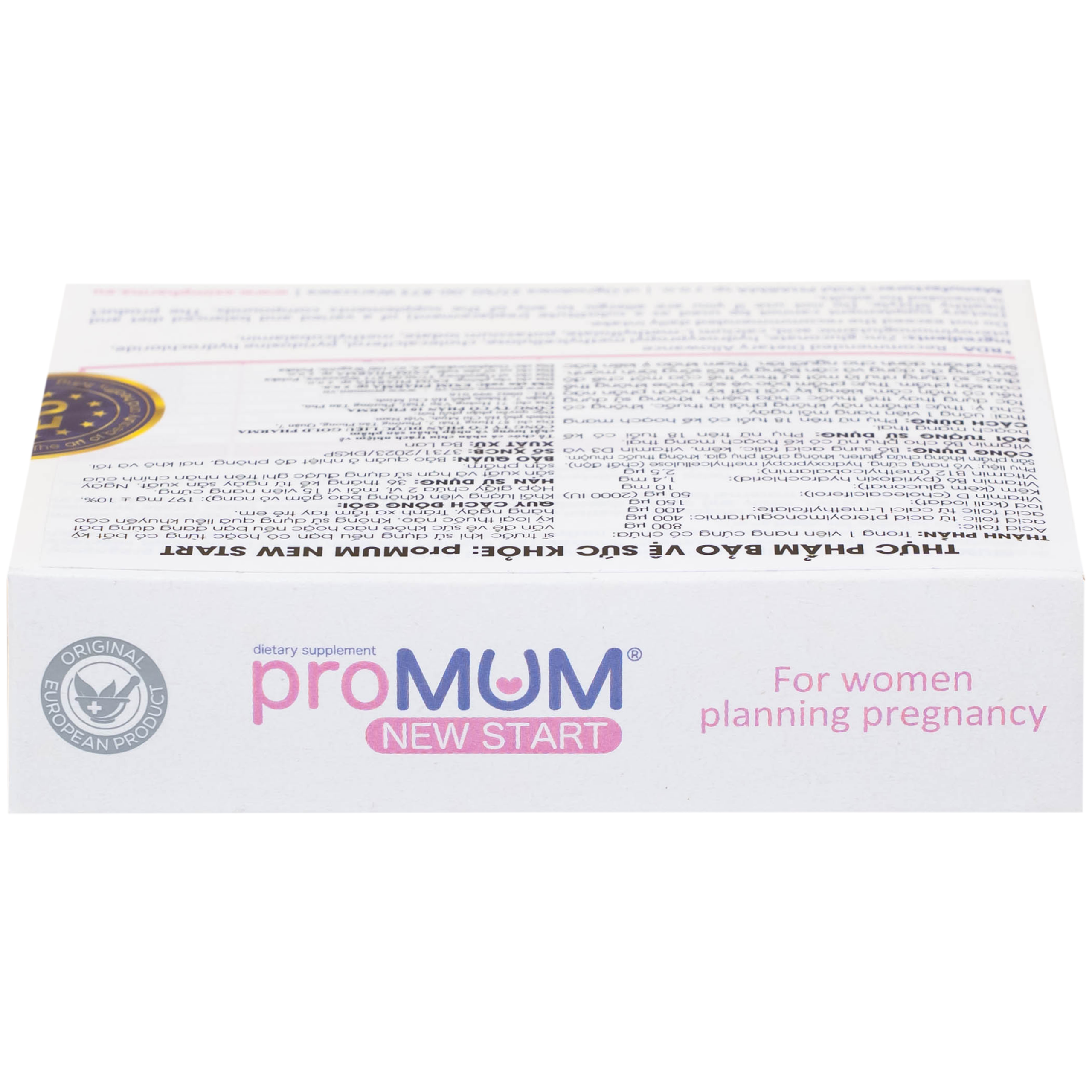Viên uống proMUM New Start bổ sung vitamin và khoáng chất cho phụ nữ có kế hoạch mang thai (2 vỉ x 15 viên)