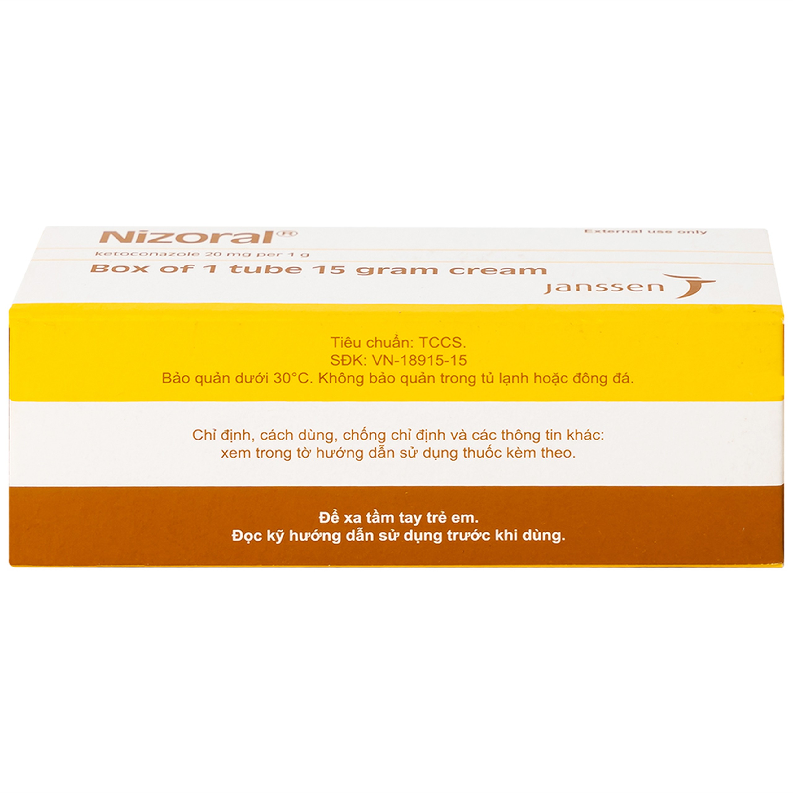Kem Nizoral Jassen 20mg/g điều trị nhiễm nấm ngoài da (15g) 