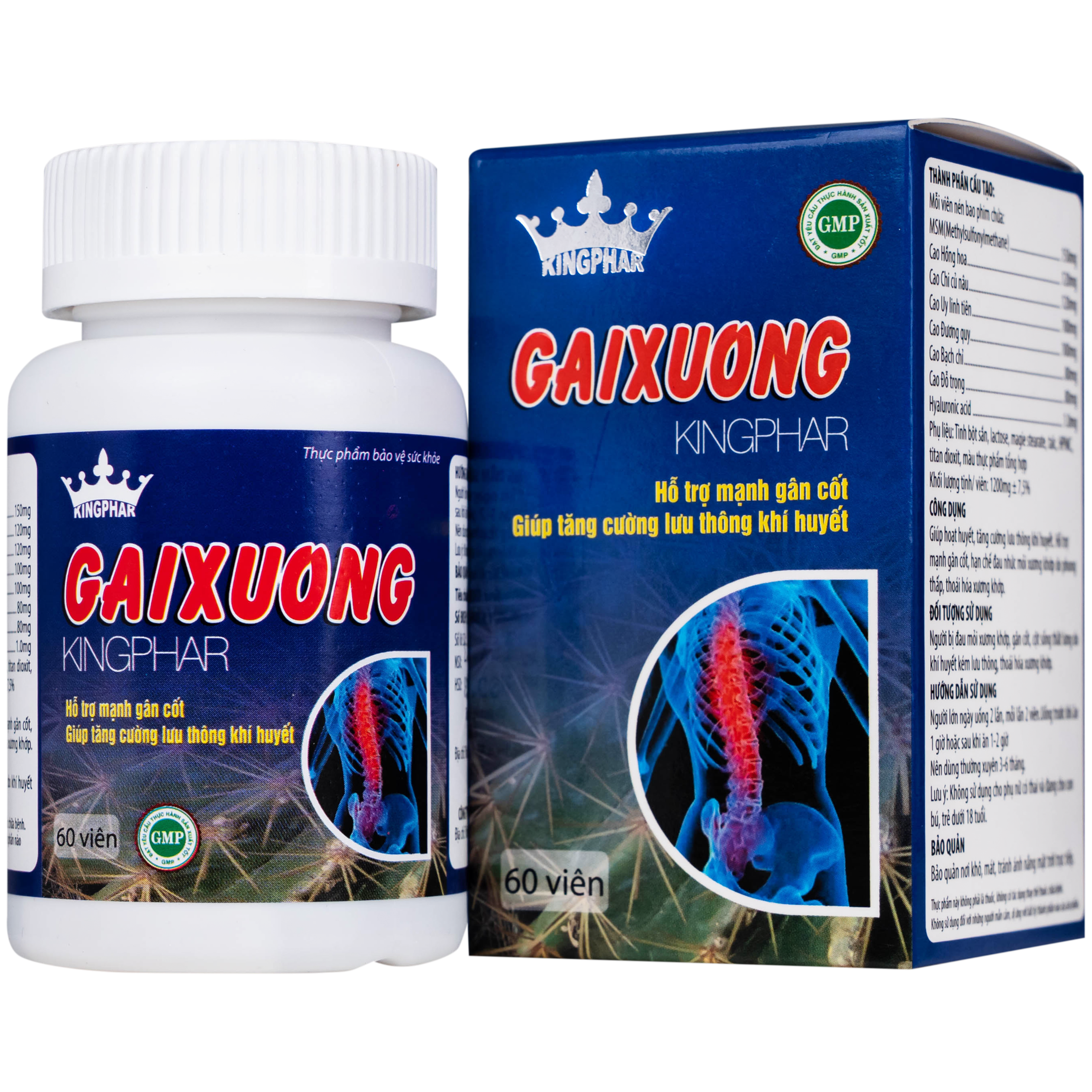 Viên uống Gai Xương Kingphar hoạt huyết, tăng cường lưu thông khí huyết (60 viên)