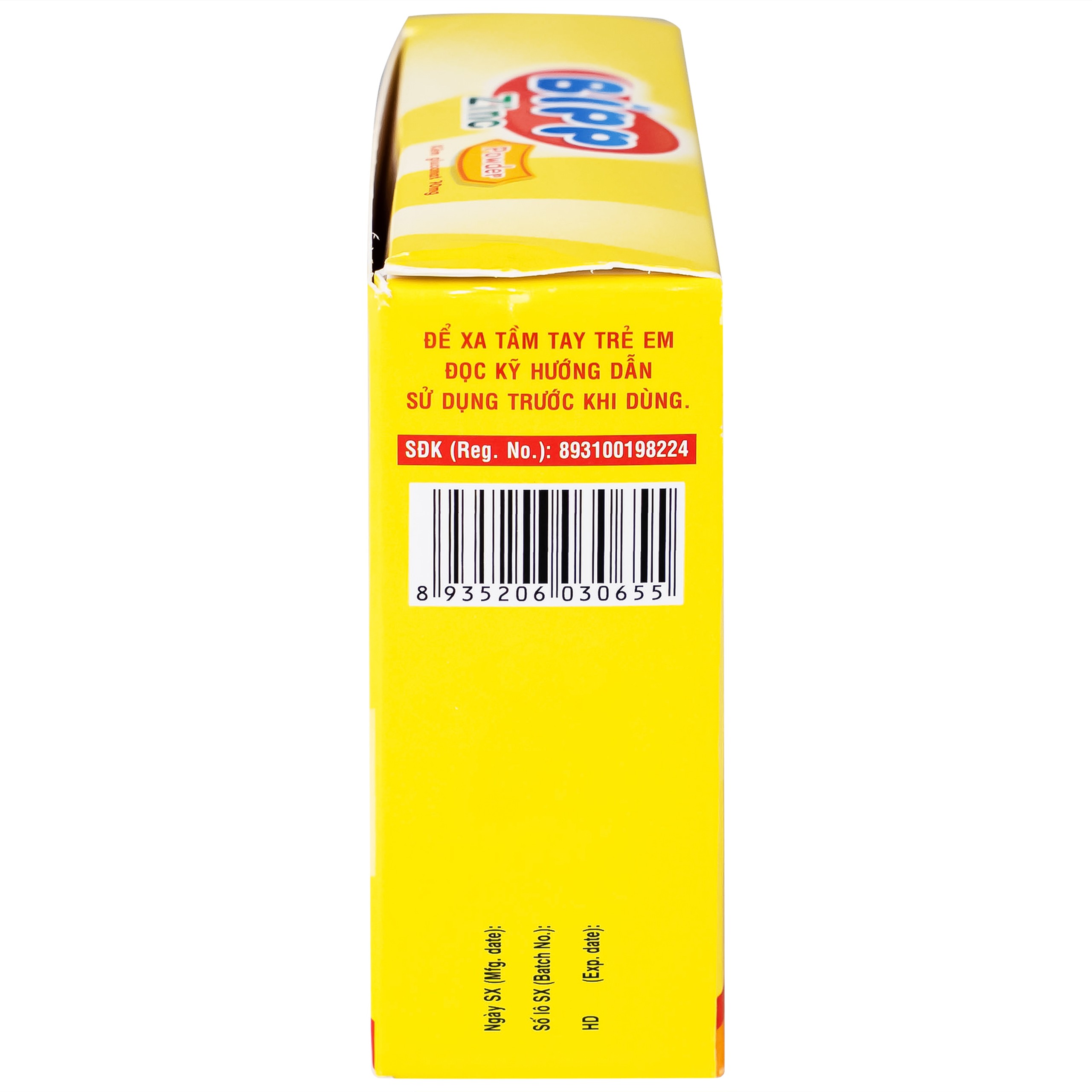 Thuốc Bipp zinc powder 70mg DHG giúp bổ sung kẽm, tăng cường sức để kháng cho trẻ em (24 gói x 1.5g)