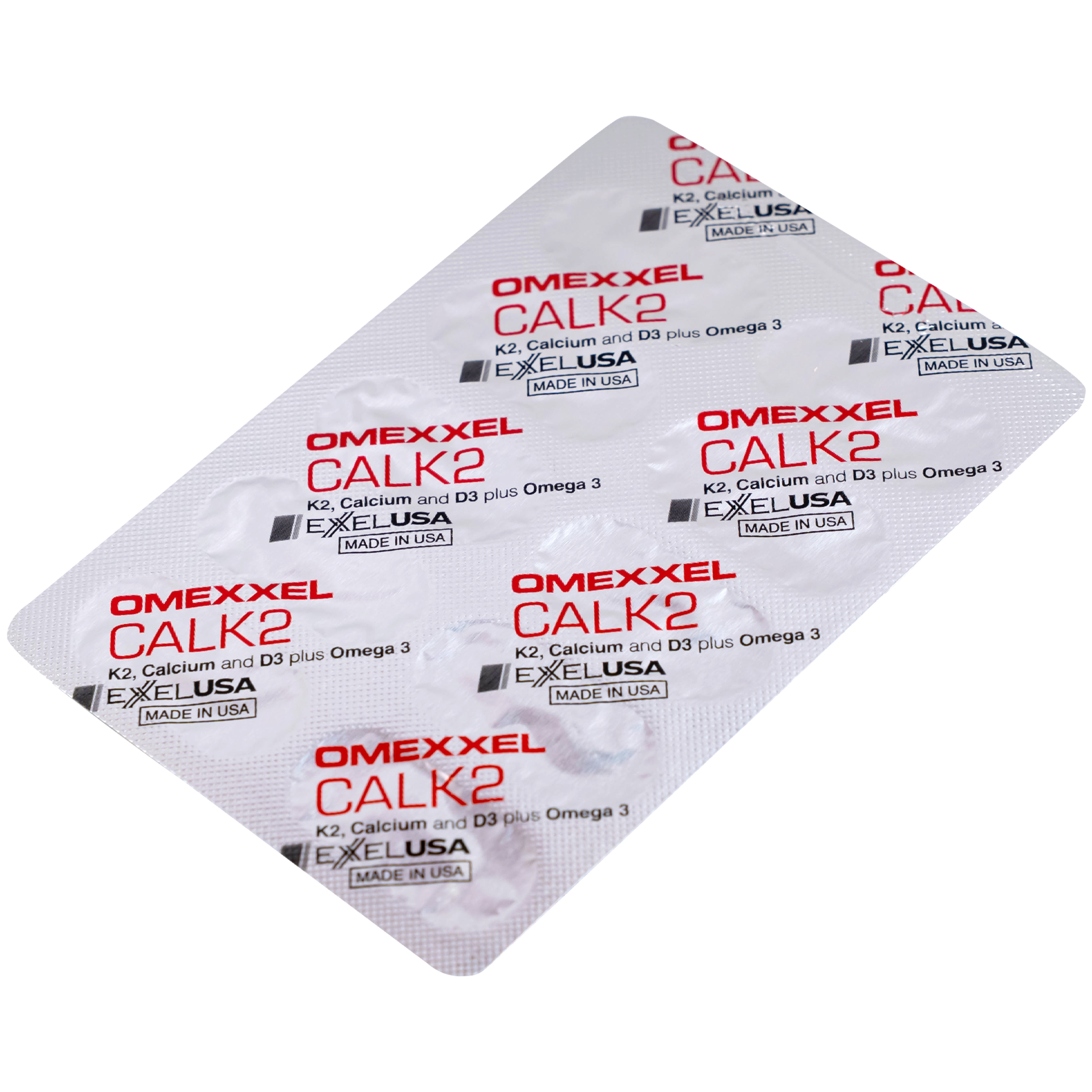 Viên uống Omexxel Calk2 bổ sung Canxi, Vitamin D3 (3 vỉ x 10 viên)