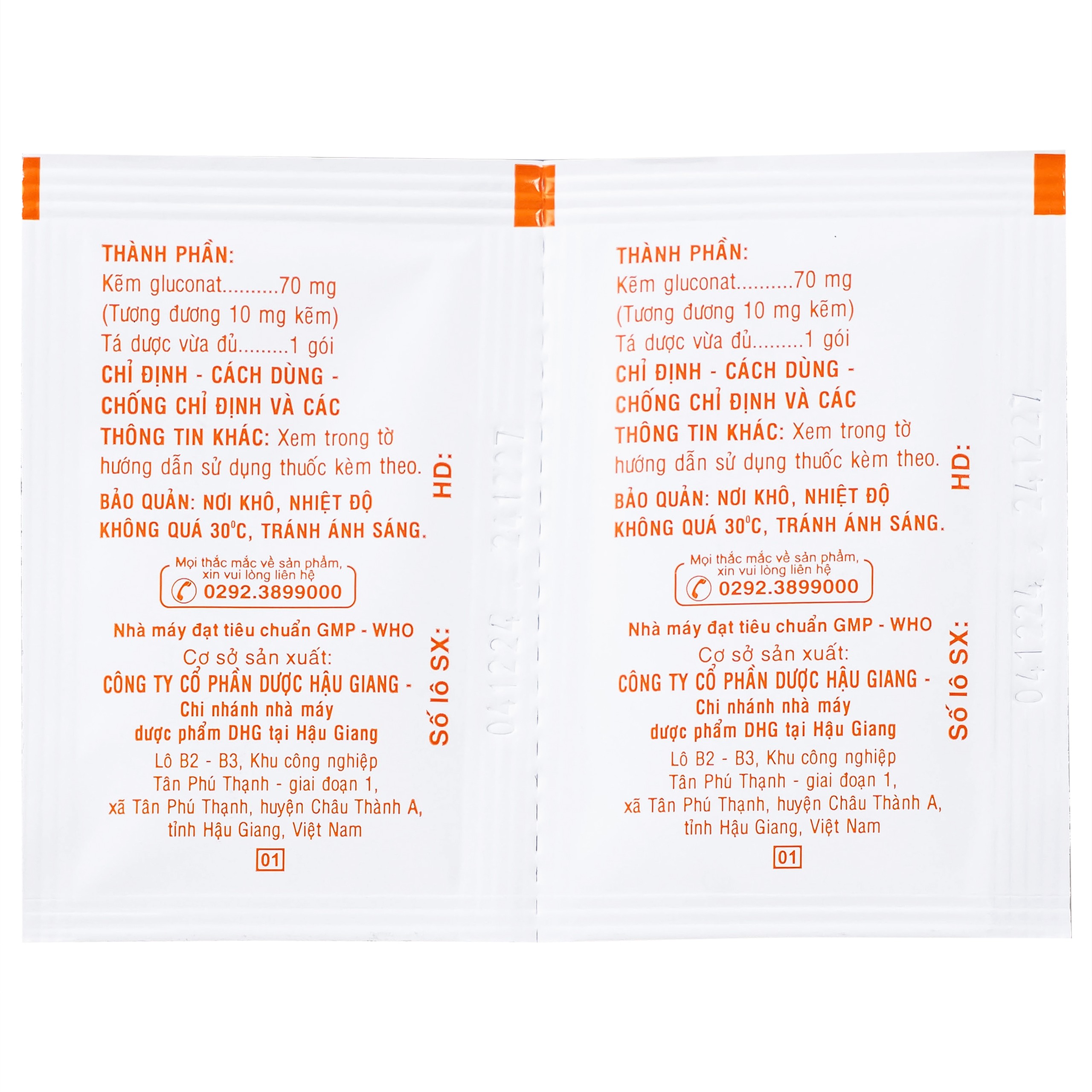 Thuốc Bipp zinc powder 70mg DHG giúp bổ sung kẽm, tăng cường sức để kháng cho trẻ em (24 gói x 1.5g)