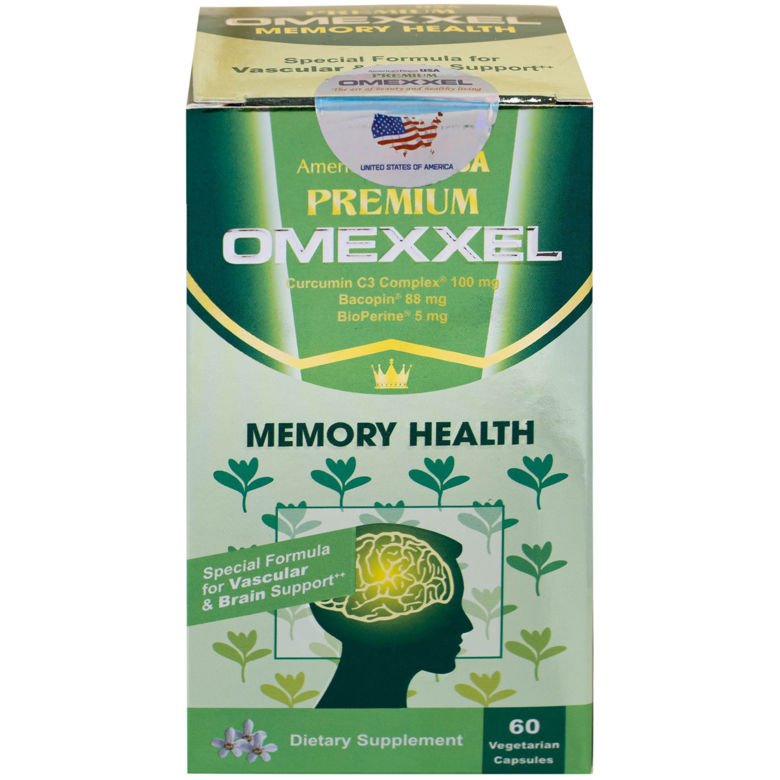 Viên uống hỗ trợ tốt cho não bộ Premium Omexxel Memory Health (60 viên)
