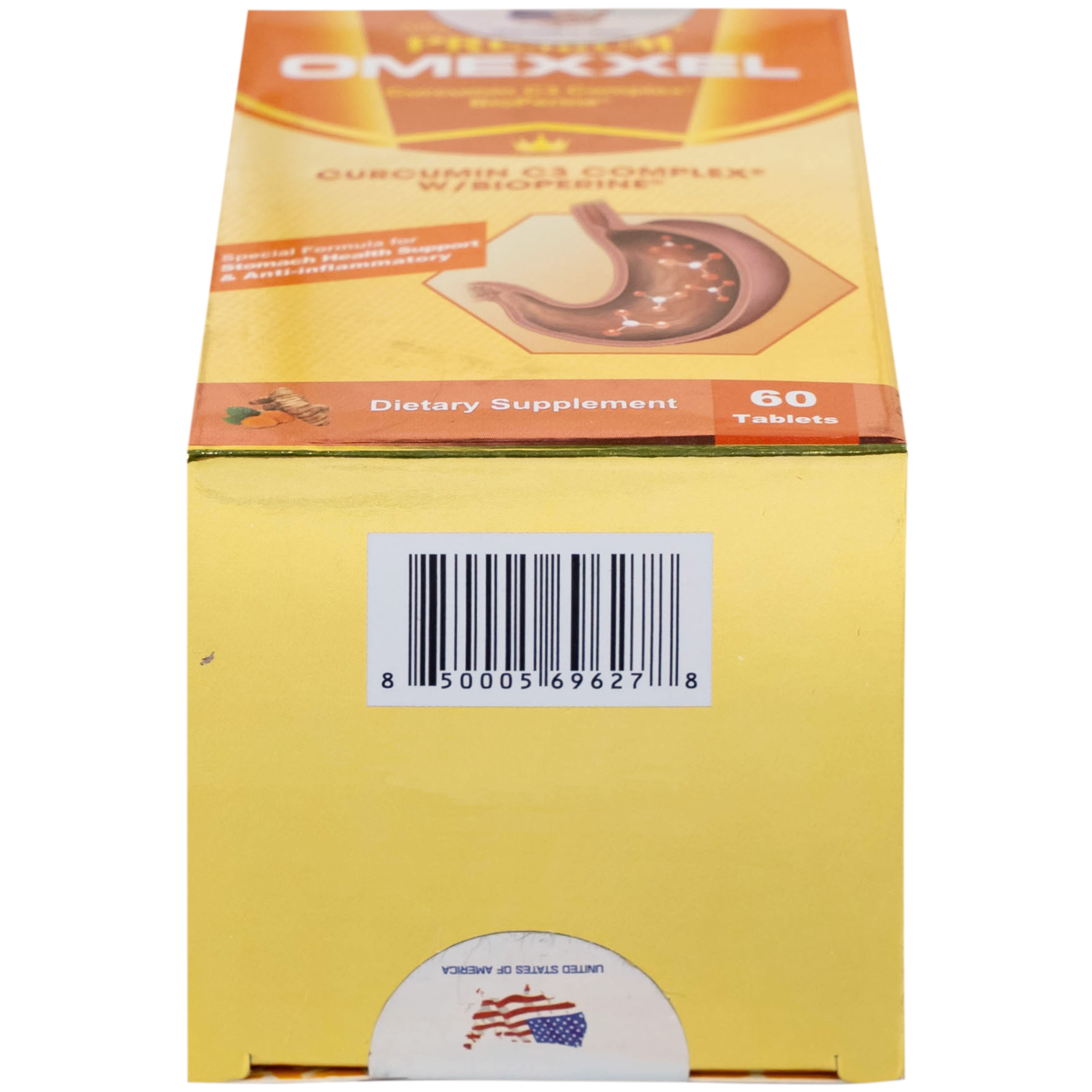 Viên uống Premium Omexxel Curcumin C3 Complex W/Bioperine hỗ trợ cải thiện tiêu hóa (60 viên)