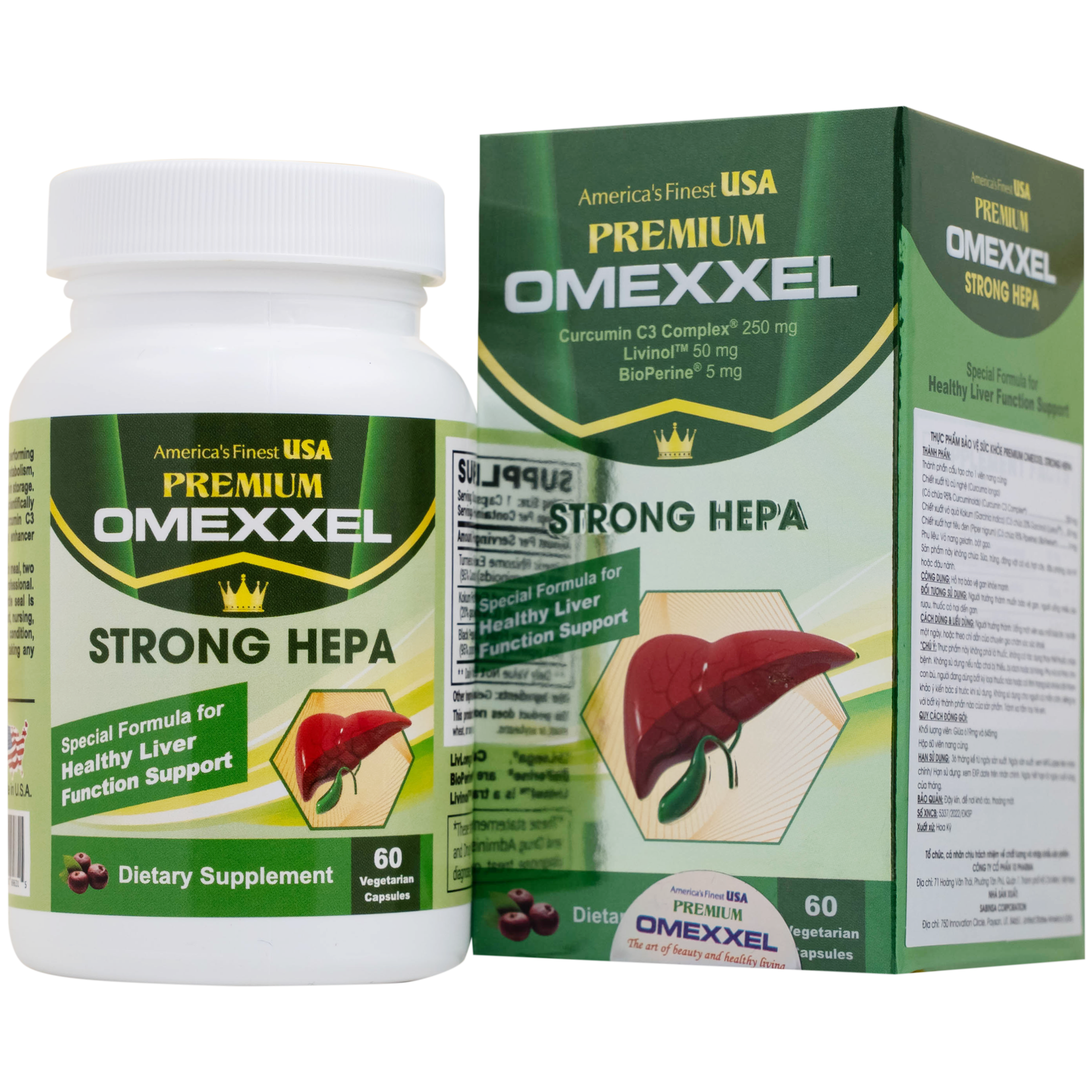 Viên uống Premium Omexxel Strong Hepa hỗ trợ bảo vệ gan (60 viên)