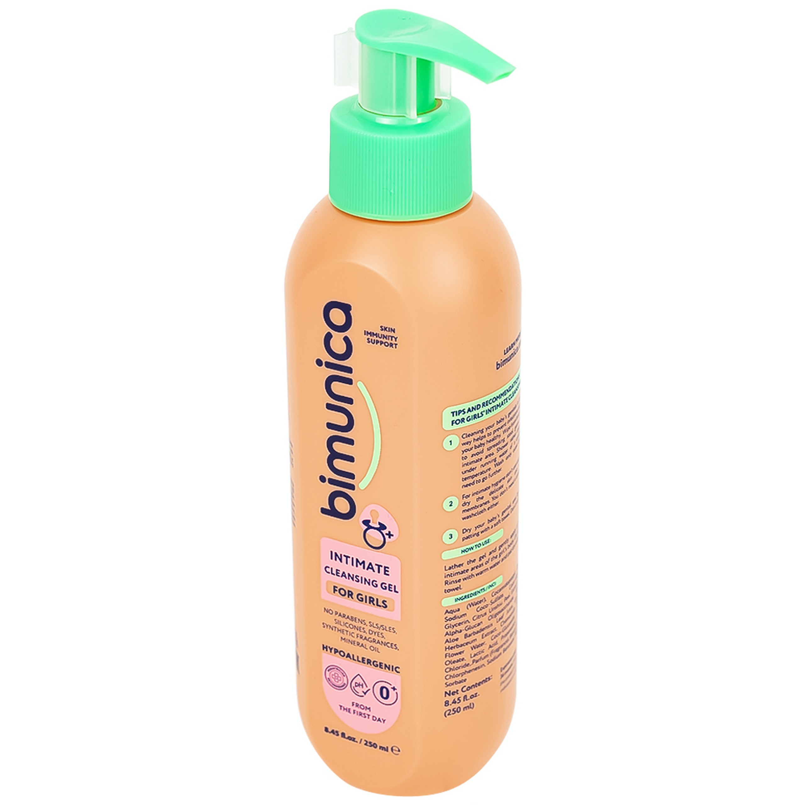 Dung dịch vệ sinh dành cho bé gái Bimunica kháng khuẩn, bảo vệ vùng kín (250ml)