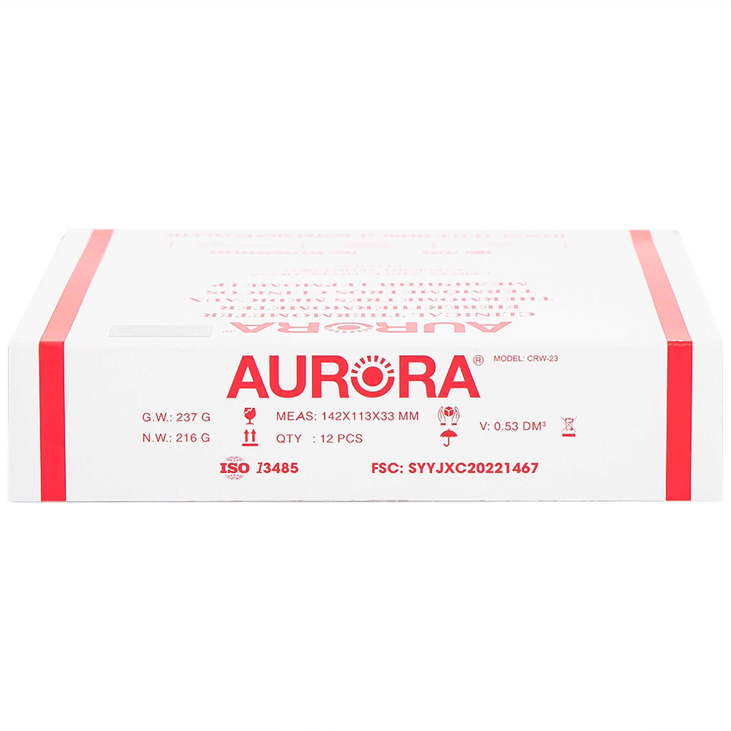 Nhiệt kế thuỷ ngân đo thân nhiệt cơ thể Aurora CRW-23