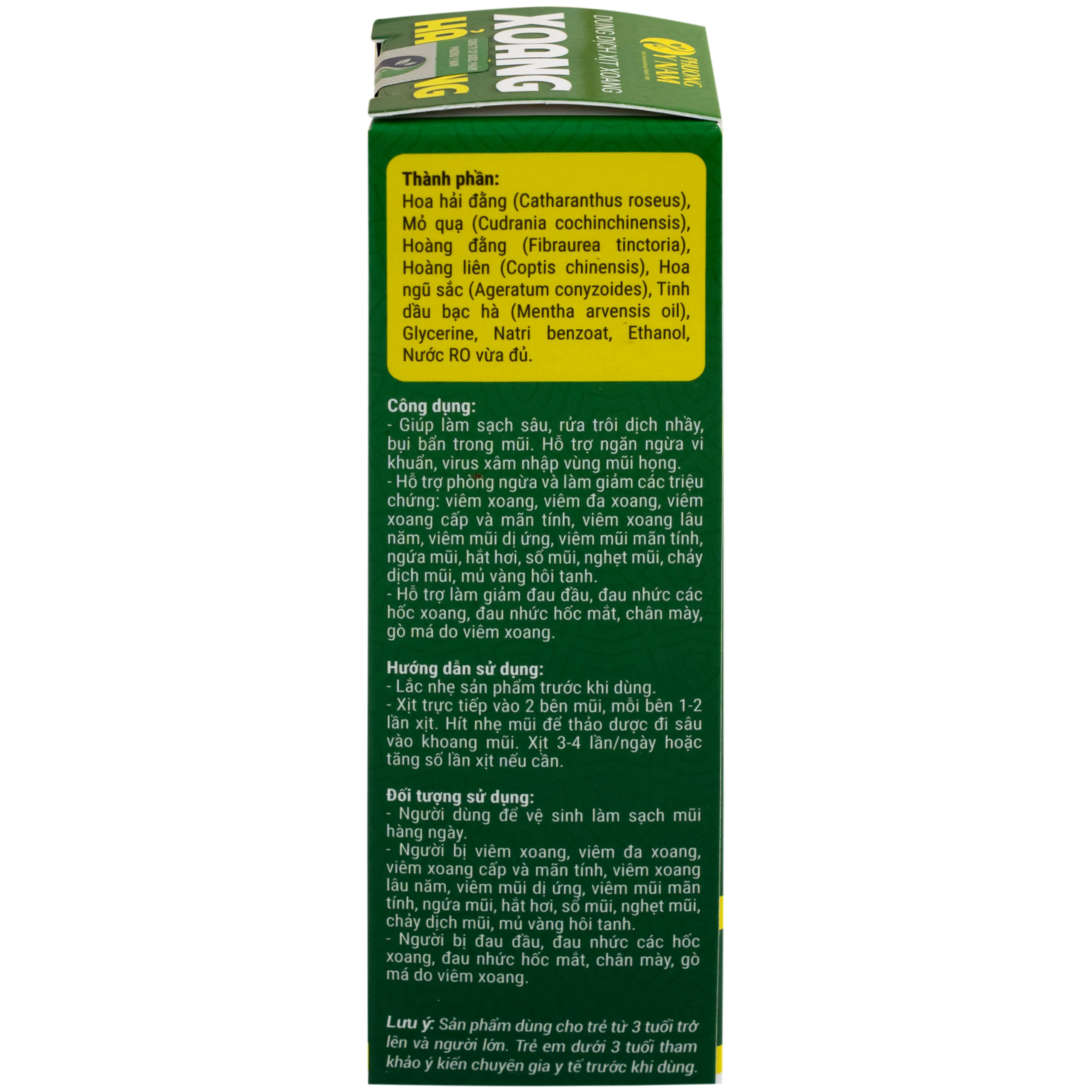 Xịt mũi xoang Hải Đằng 15ml giúp ngăn ngừa và giảm viêm xoang, viêm mũi dị ứng