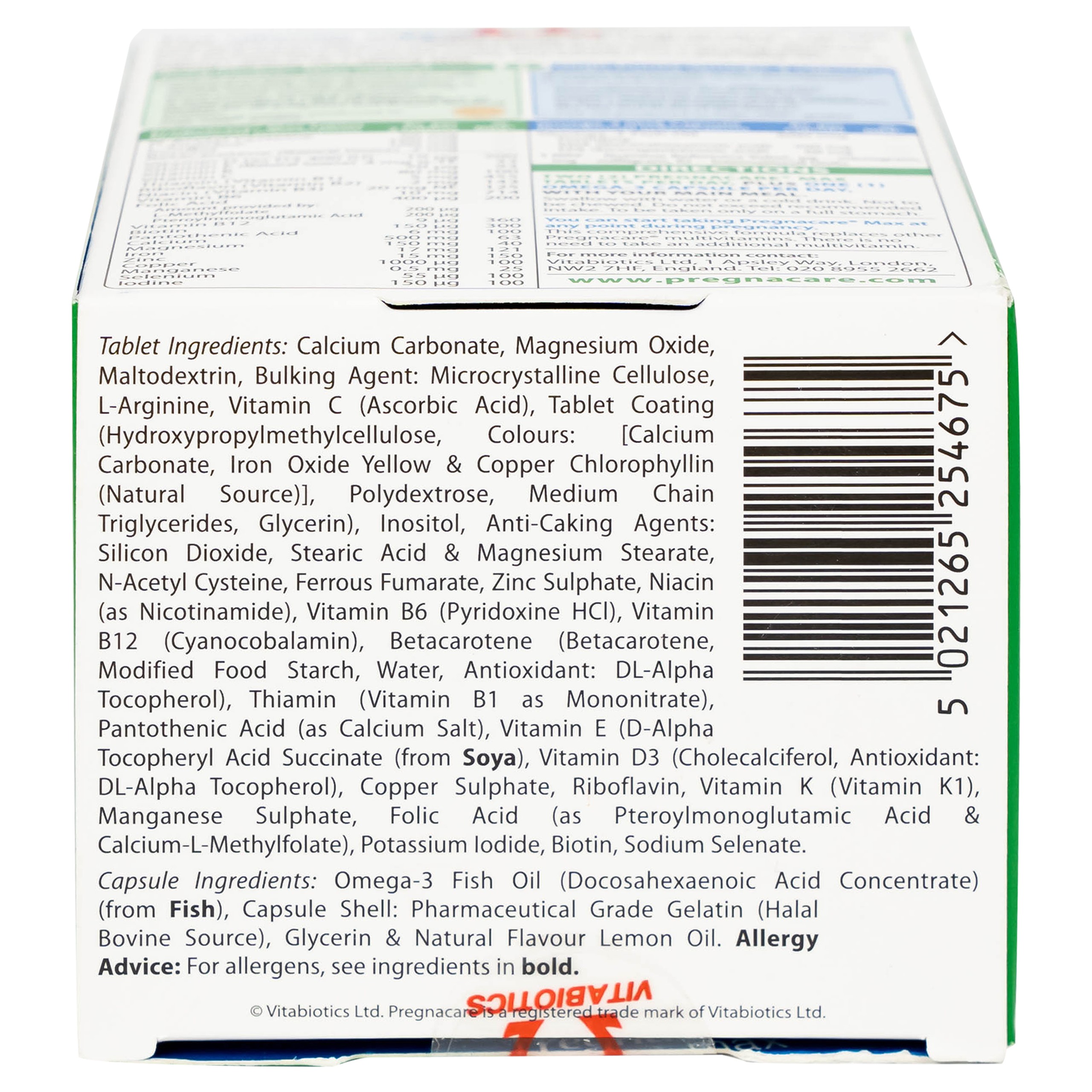 Viên bổ sung vitamin và khoáng chất cho phụ nữ mang thai Pregnacare Max Omega 3 DHA (84 viên)