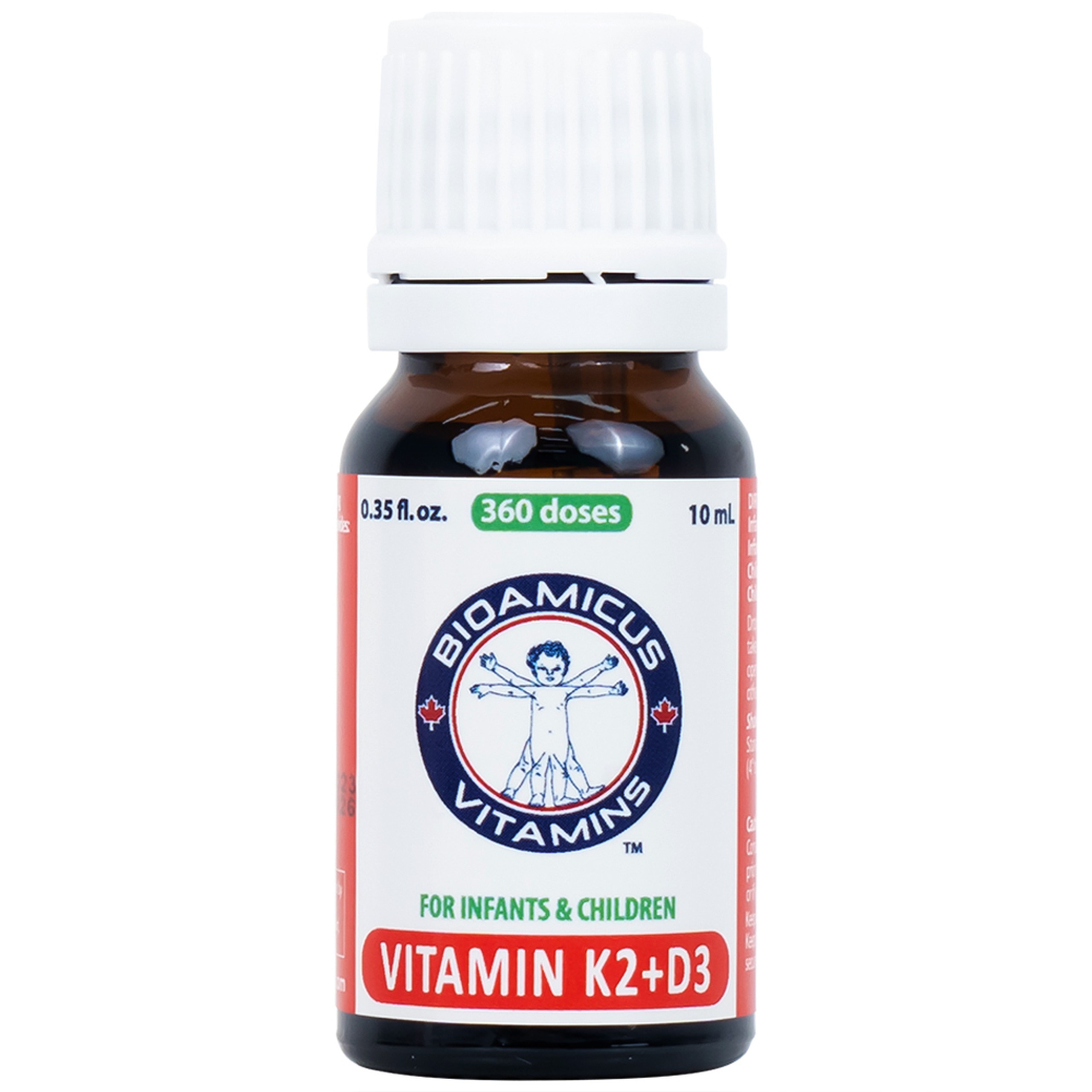 Dung dịch Biomicus For Infants And Children Vitamin K2 And D3 hỗ trợ tốt cho xương, răng của bé (10ml)