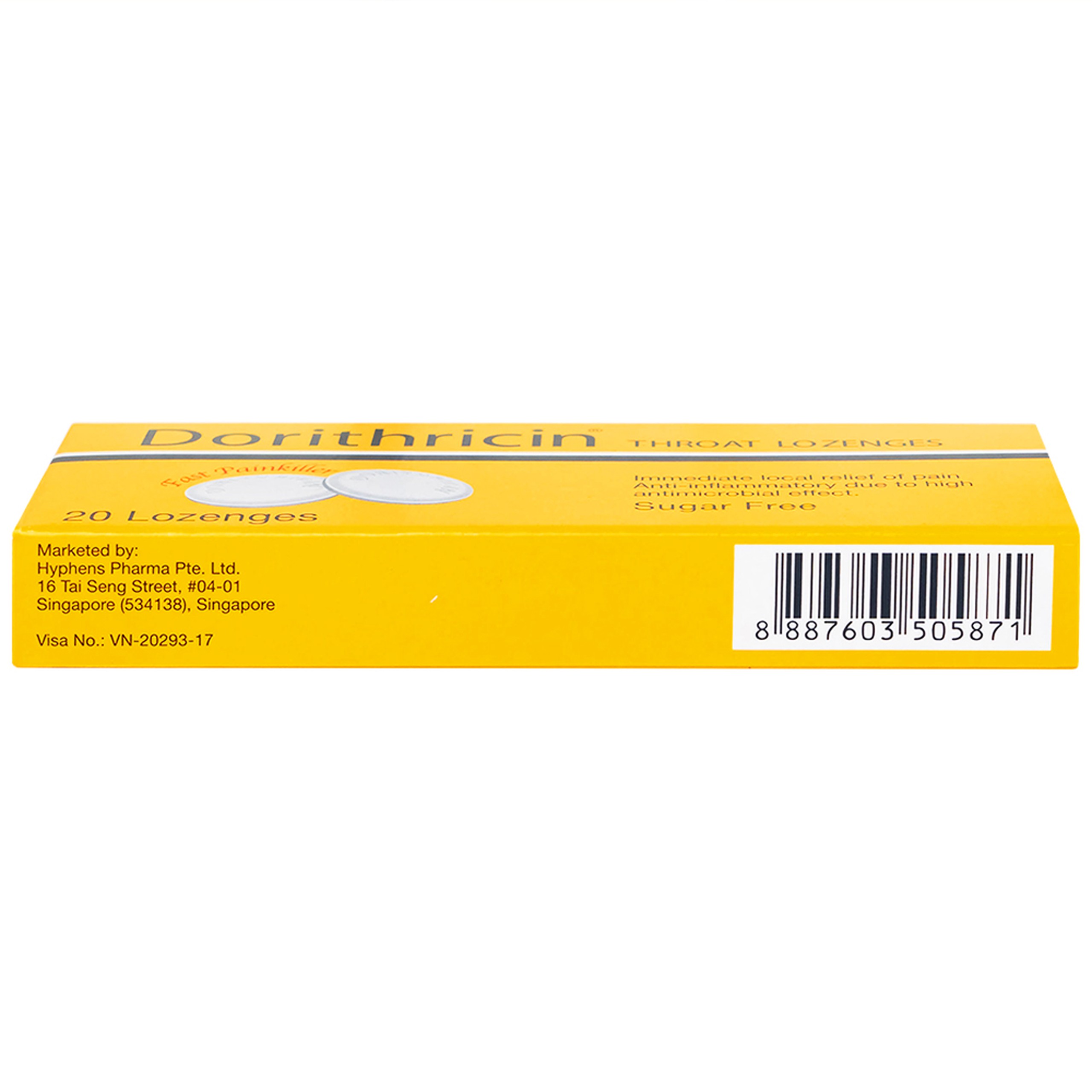 Viên ngậm Dorithricin Hyphens (20 viên) hỗ trợ điều trị các triệu chứng nhiễm khuẩn miệng, họng 