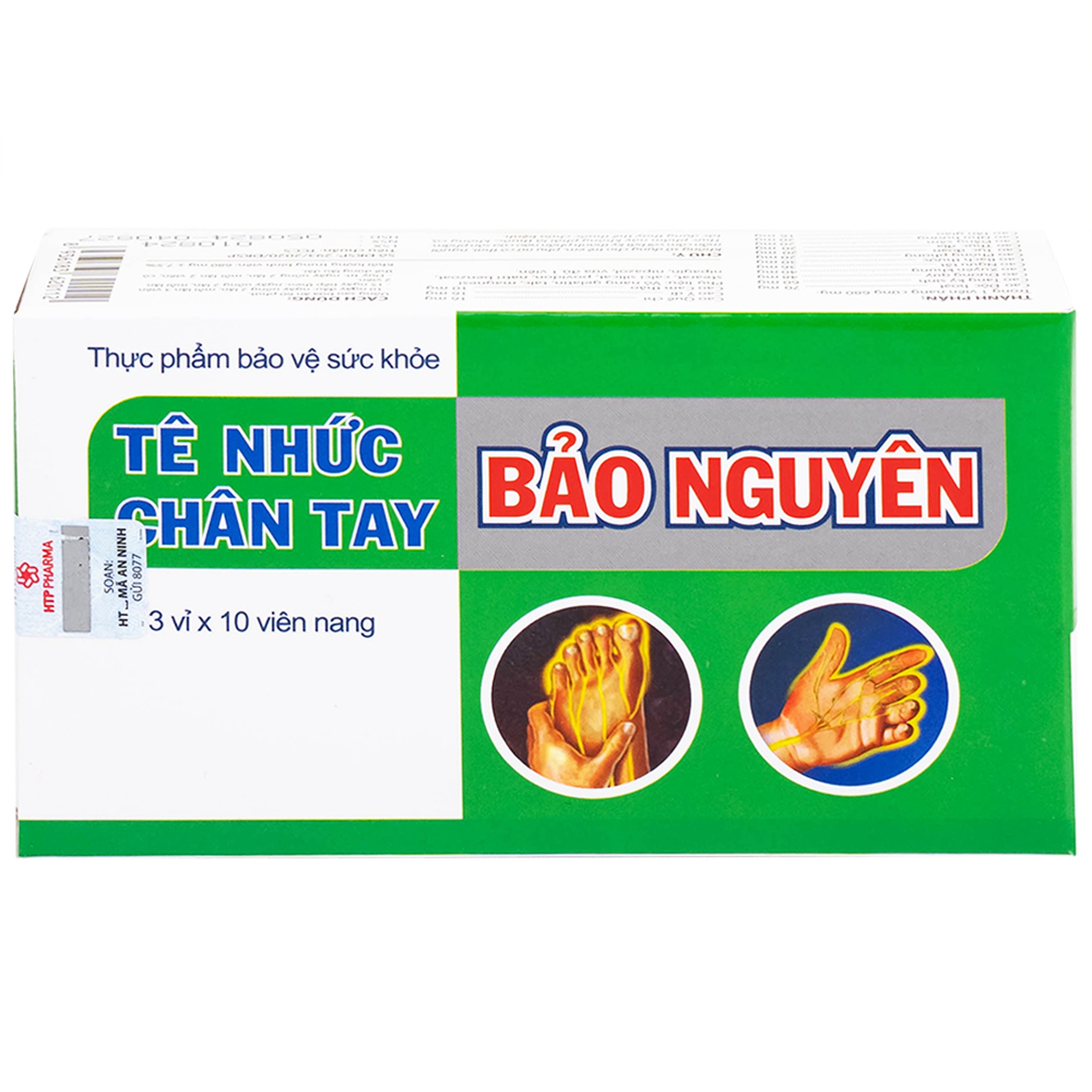 Viên uống Tê Nhức Chân Tay Bảo Nguyên tăng cường lưu thông khí huyết (3 vỉ x 10 viên)