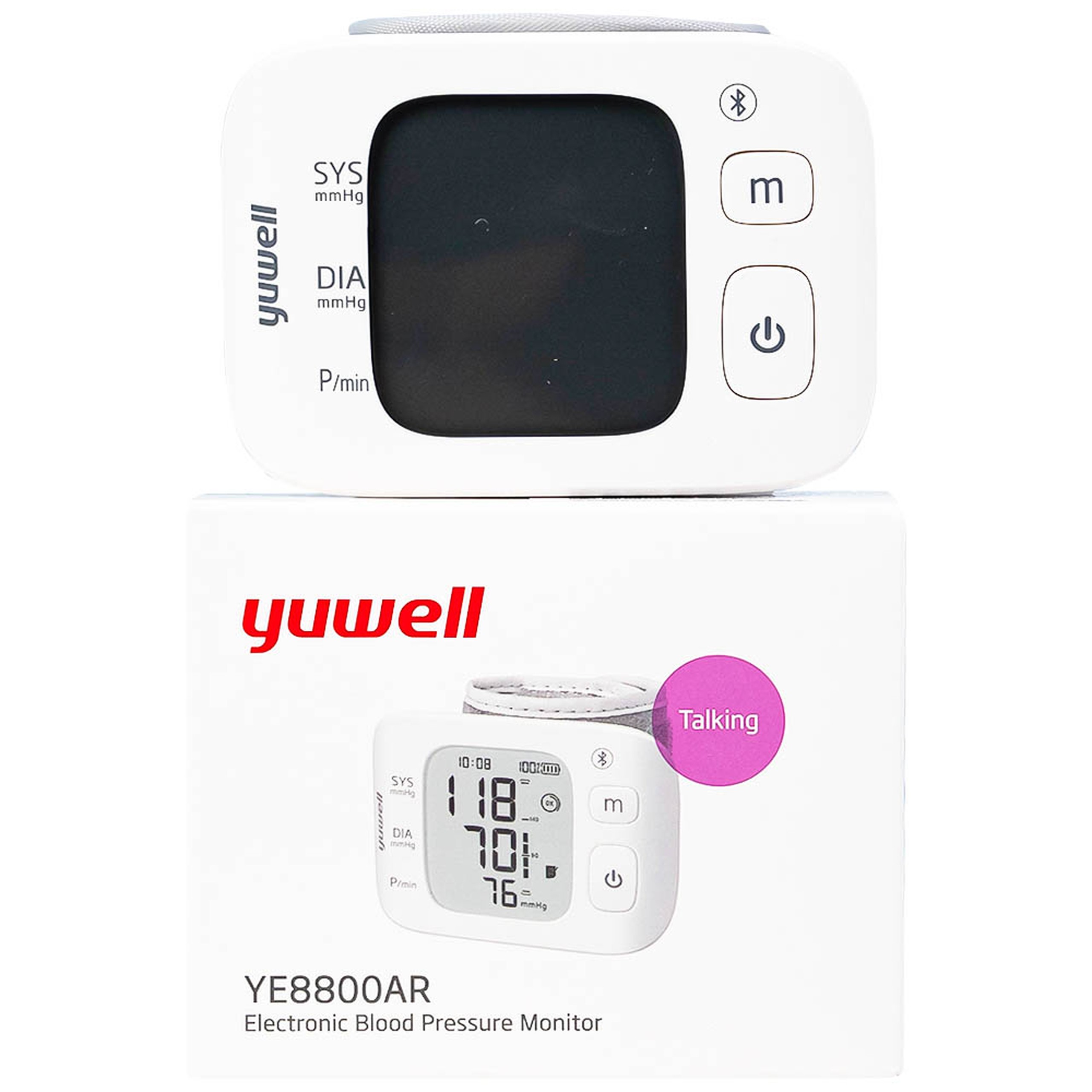 Máy đo huyết áp điện tử cổ tay Yuwell YE8800AR cảnh báo rung nhĩ, ngăn ngừa đột quỵ