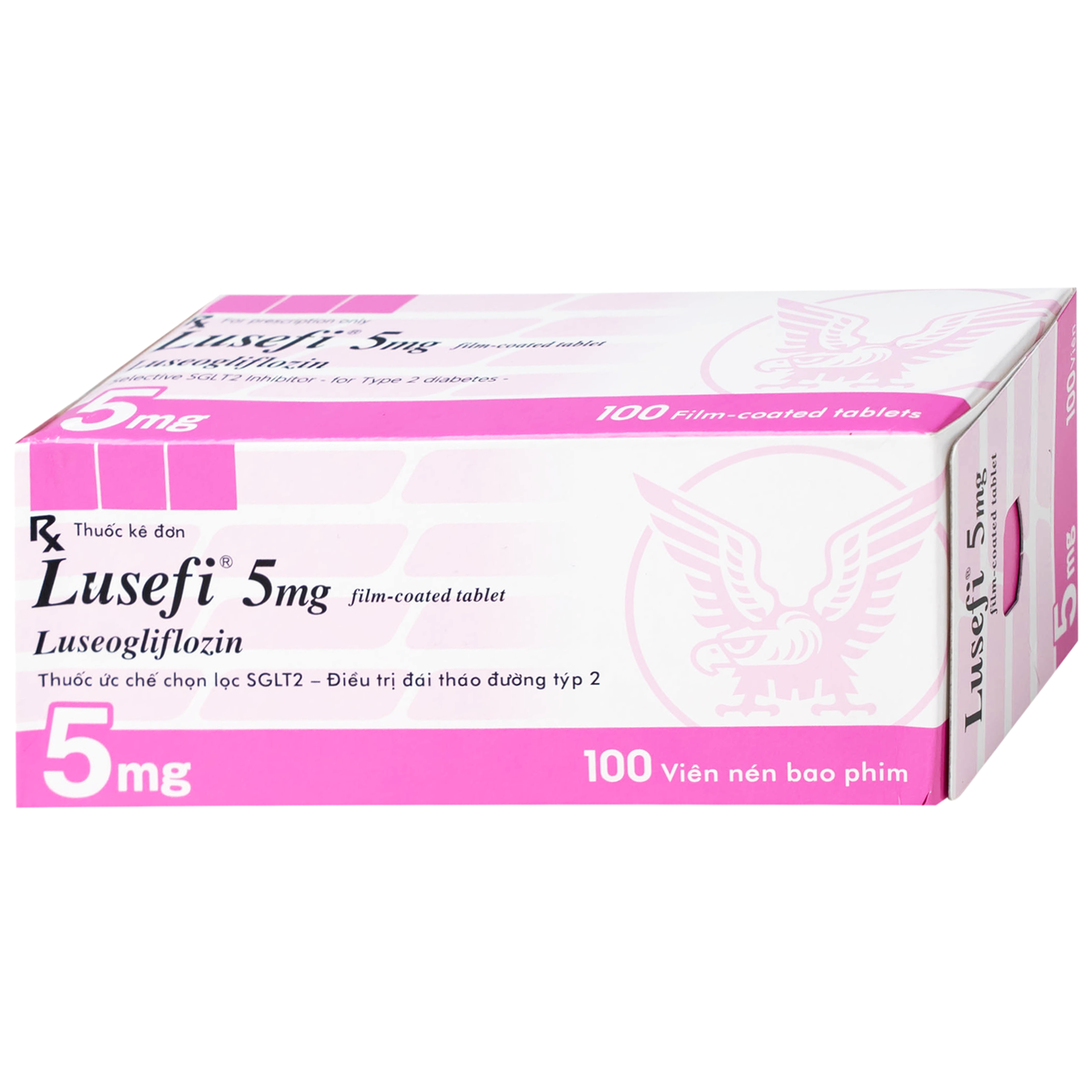 Thuốc Lusefi 5mg Taisho điều trị bệnh đái tháo đường tuýp 2, cải thiện việc kiểm soát đường huyết (10 vỉ x 10 viên)