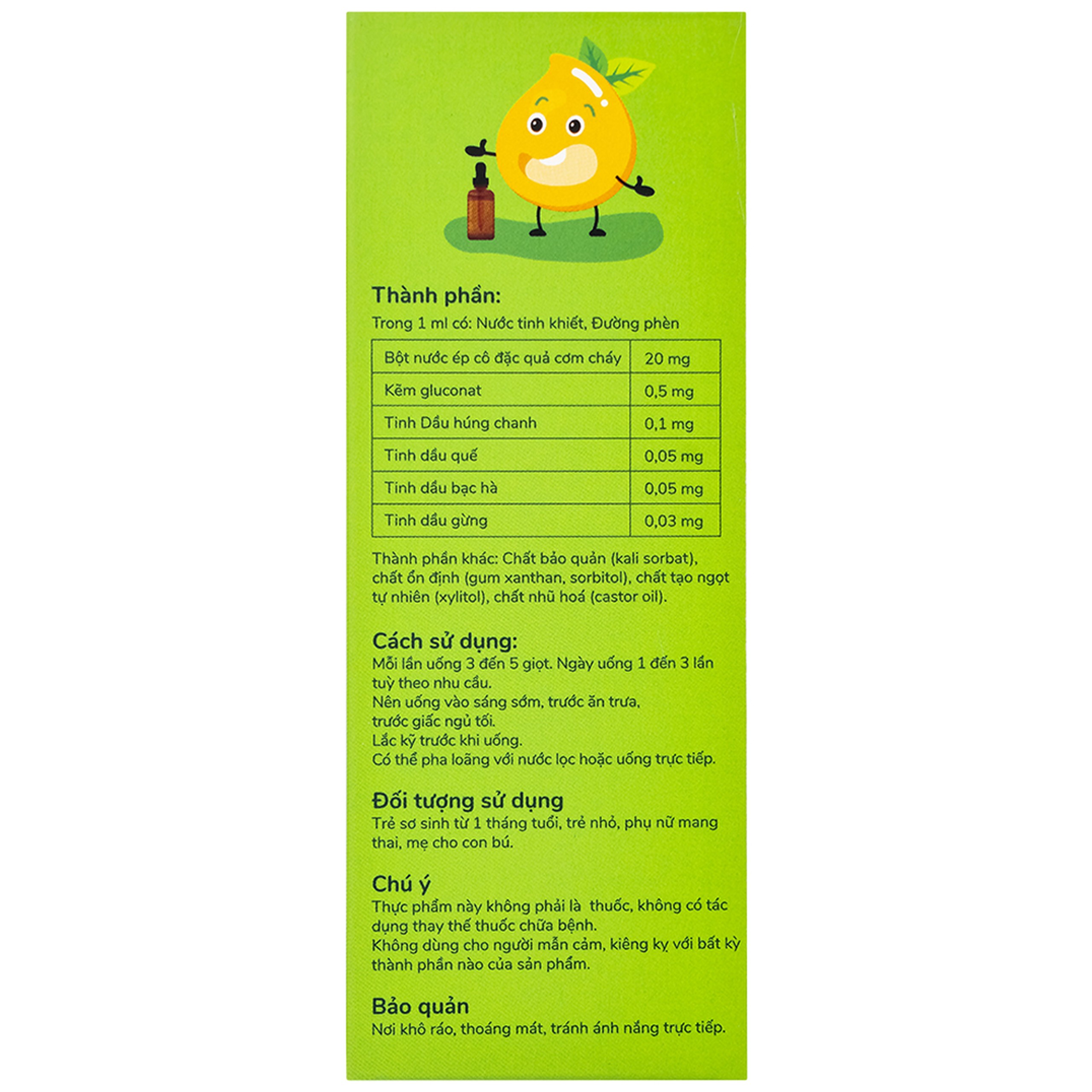 Dầu Húng Chanh Hỗ Trợ Lợi Phế Trừ Đờm Giảm Ho Labebé (30ml)