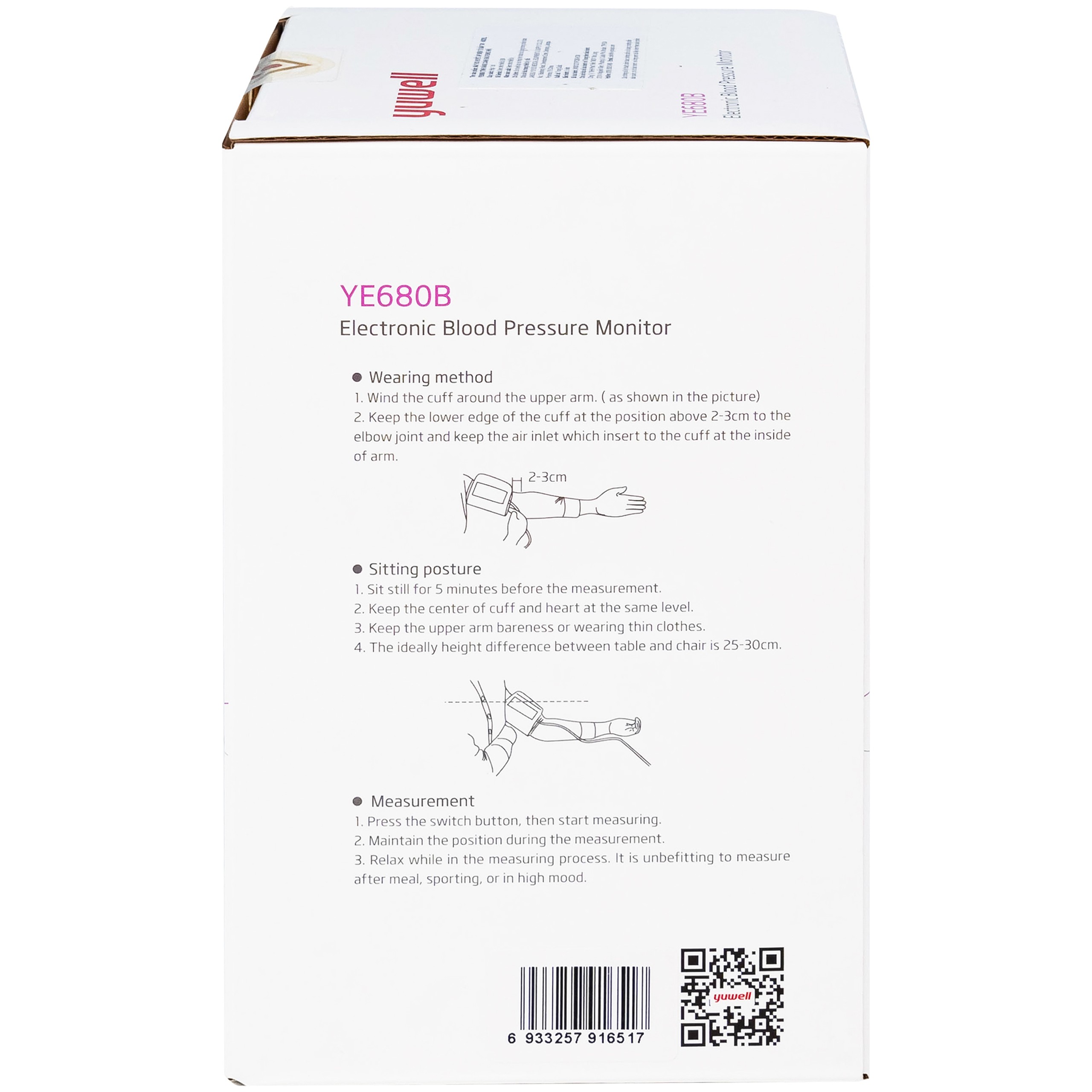 Máy đo huyết áp bắp tay Yuwell YE680B hỗ trợ đo huyết áp, cảnh báo đột quỵ