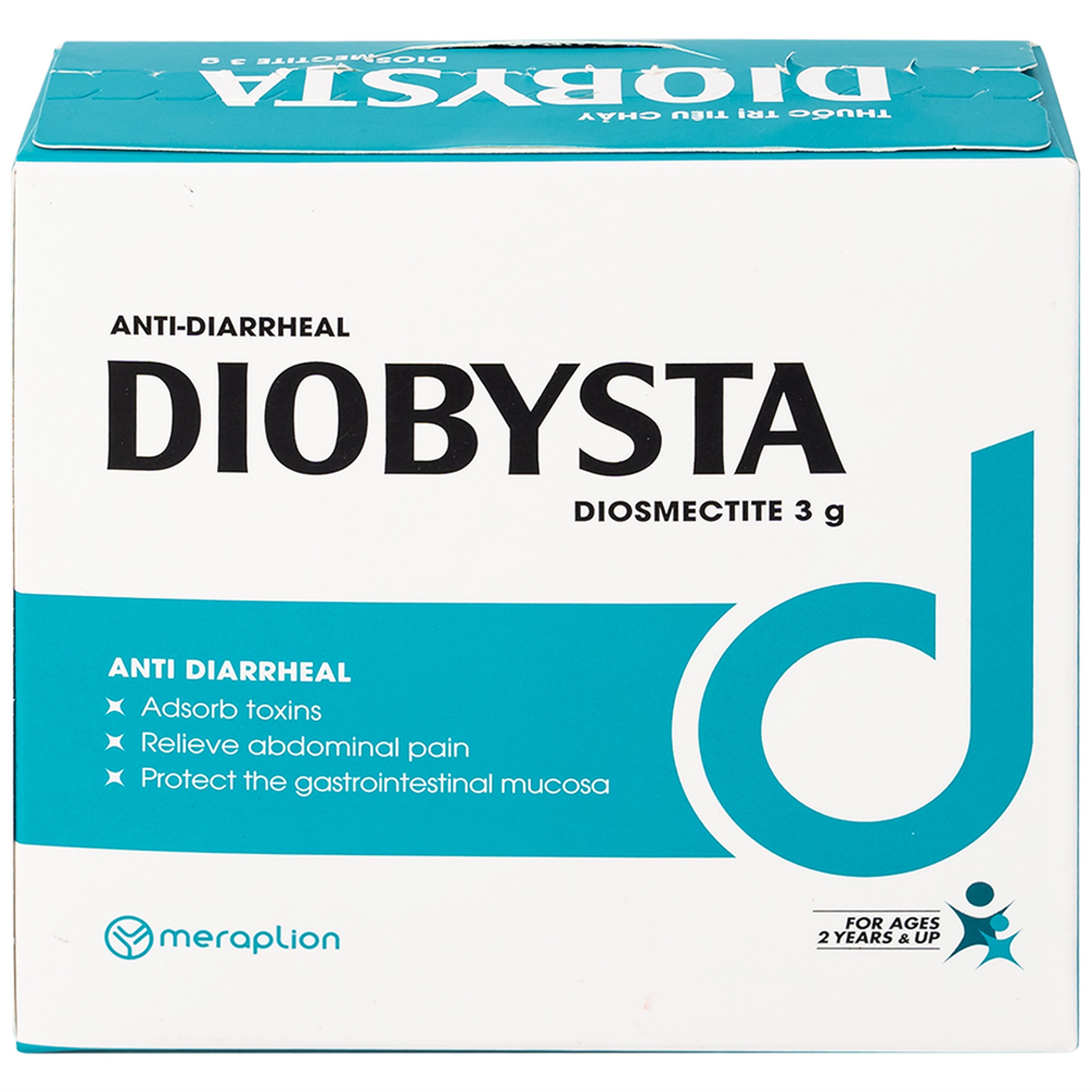 Thuốc Diobysta Merap điều trị tiêu chảy cấp và mạn (12 gói)