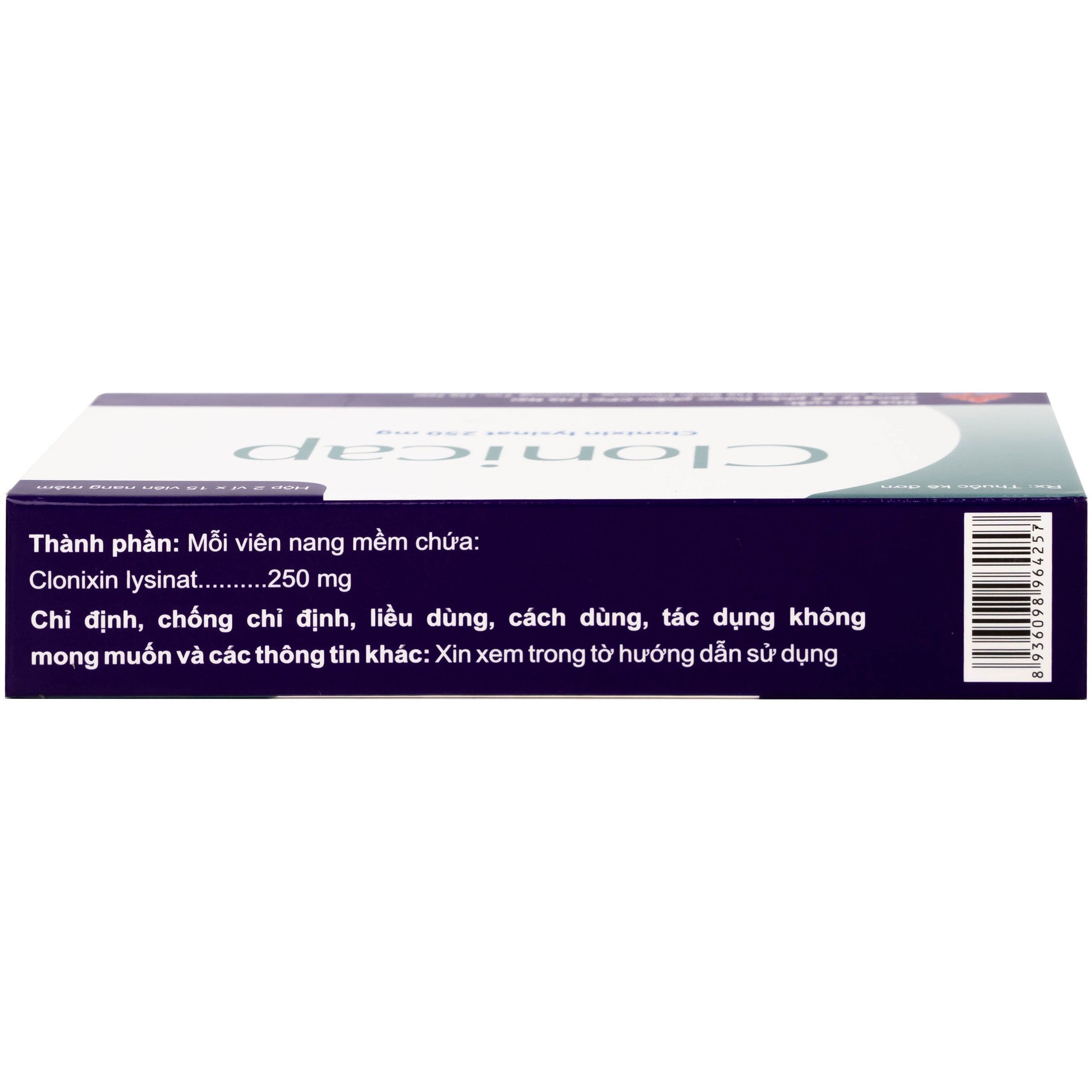 Thuốc Clonicap 250mg CPC1HN điều trị viêm khớp dạng thấp, đau cơ (2 vỉ x 15 viên)