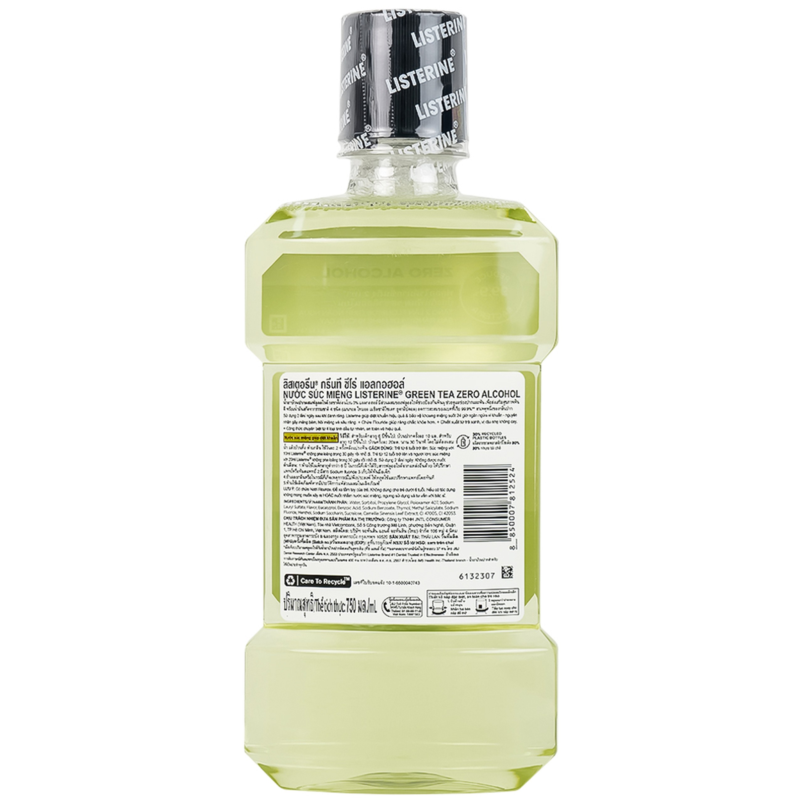 Nước súc miệng Listerine Green Tea bảo vệ răng miệng suốt 24 giờ (750ml)