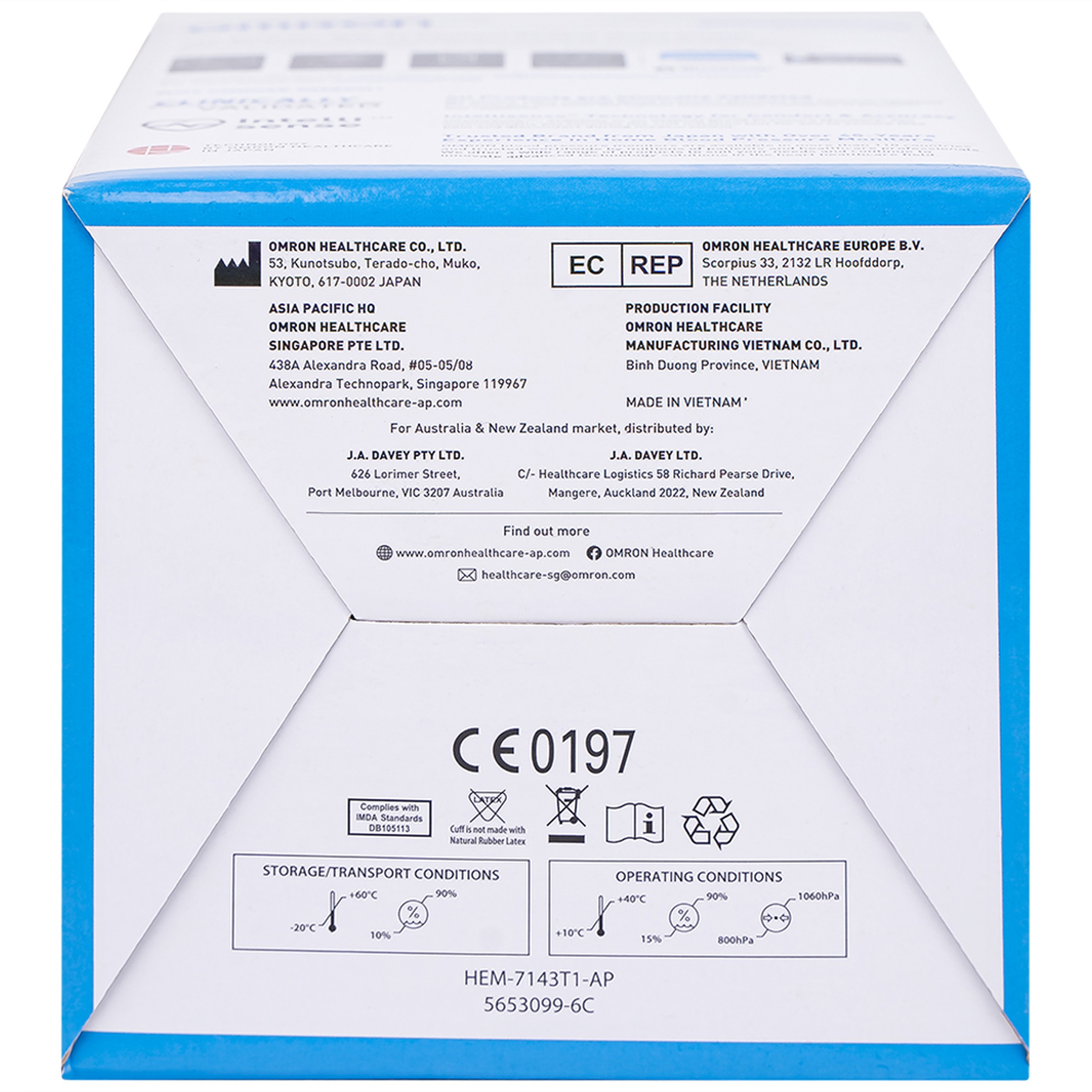 Máy đo huyết áp bắp tay Omron HEM 7143T1 hỗ trợ đo huyết áp, nhịp tim