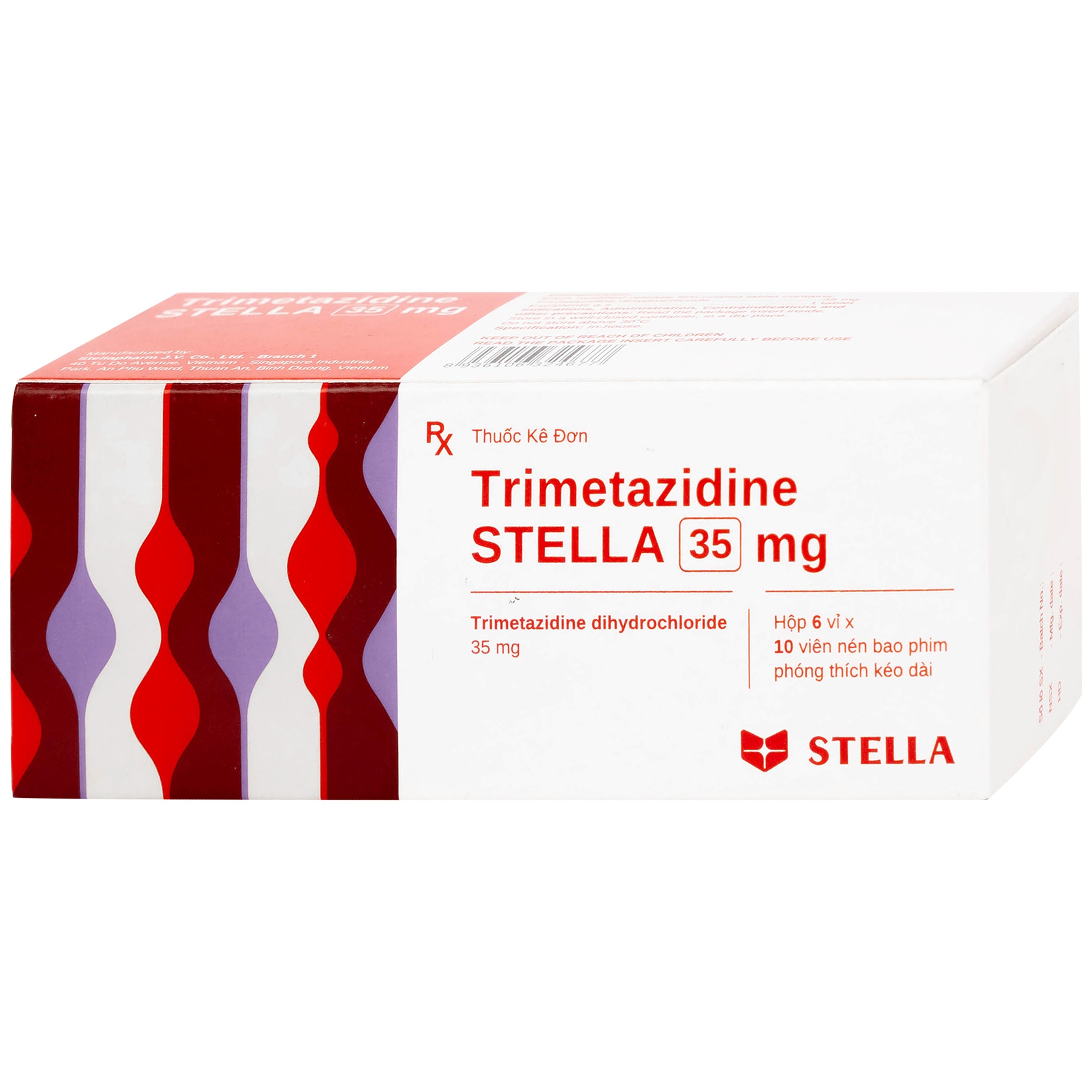 Thuốc Trimetazidine 35mg Stella Pharm hỗ trợ điều trị triệu chứng đau thắt ngực ổn định (6 vỉ x 10 viên)