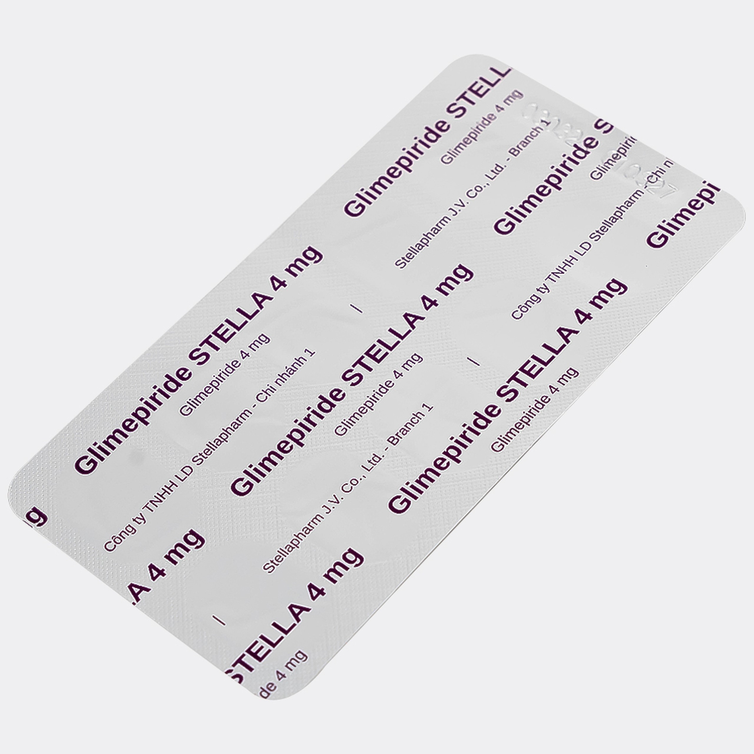 Thuốc Glimepiride 4mg Stella Pharm giảm đường huyết cho bệnh đái tháo đường típ 2 (6 vỉ x 10 viên)