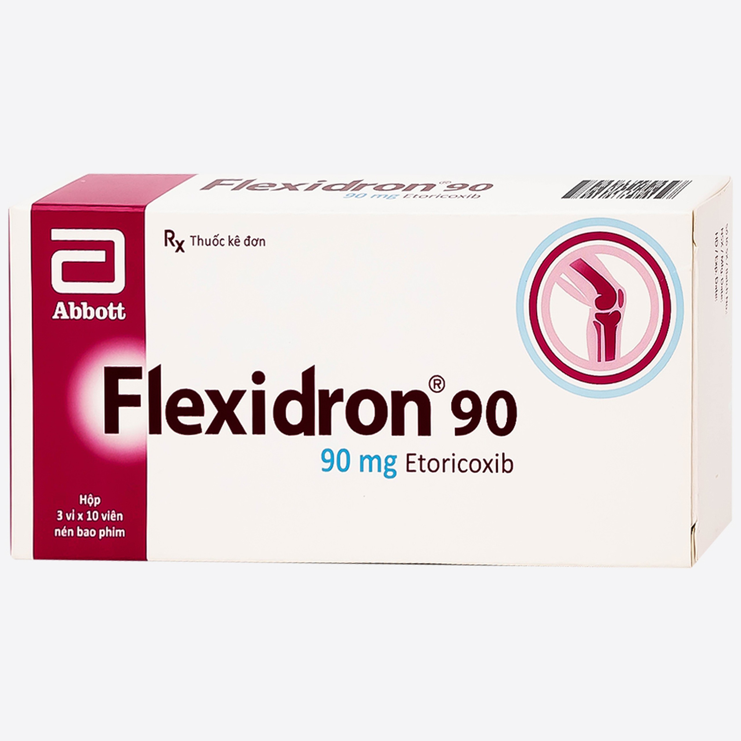 Thuốc Flexidron 90 Abbott giảm triệu chứng của viêm xương khớp, viêm khớp dạng thấp (3 vỉ x 10 viên)