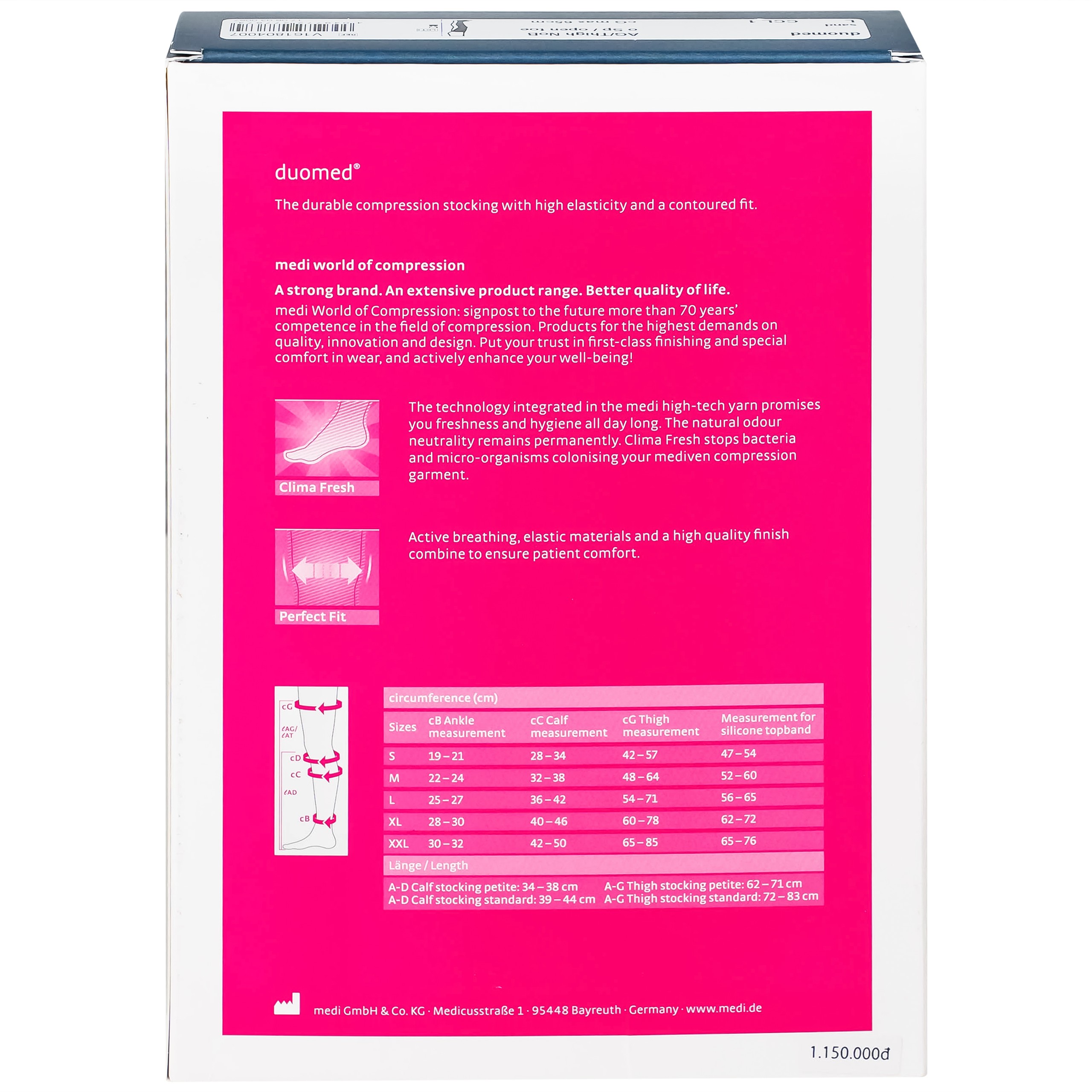 Vớ đùi giãn tĩnh mạch Duomed size L