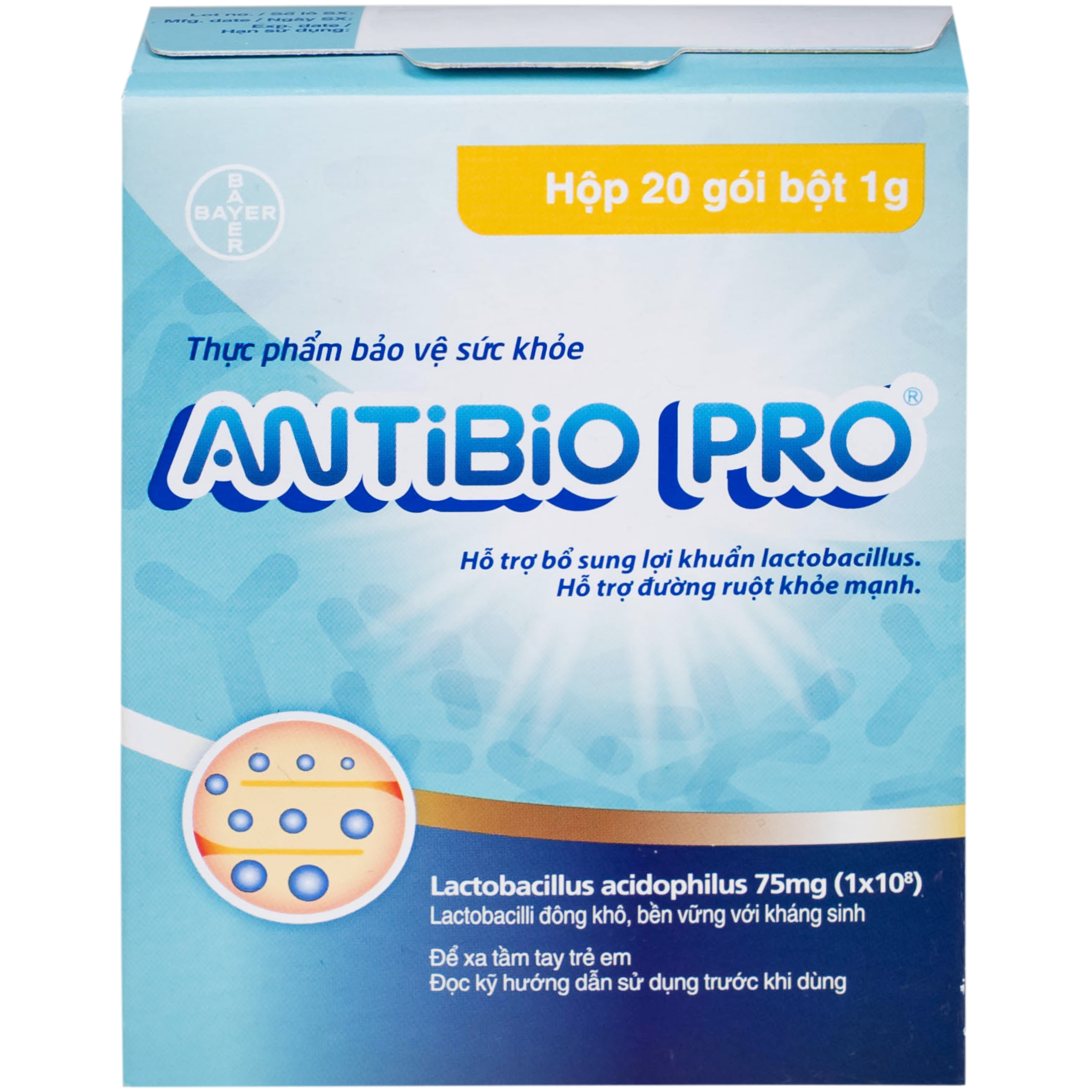 Thực phẩm bảo vệ sức khỏe Antibio Pro hỗ trợ bổ sung lợi khuẩn lactobacillus (20 gói x 1g)