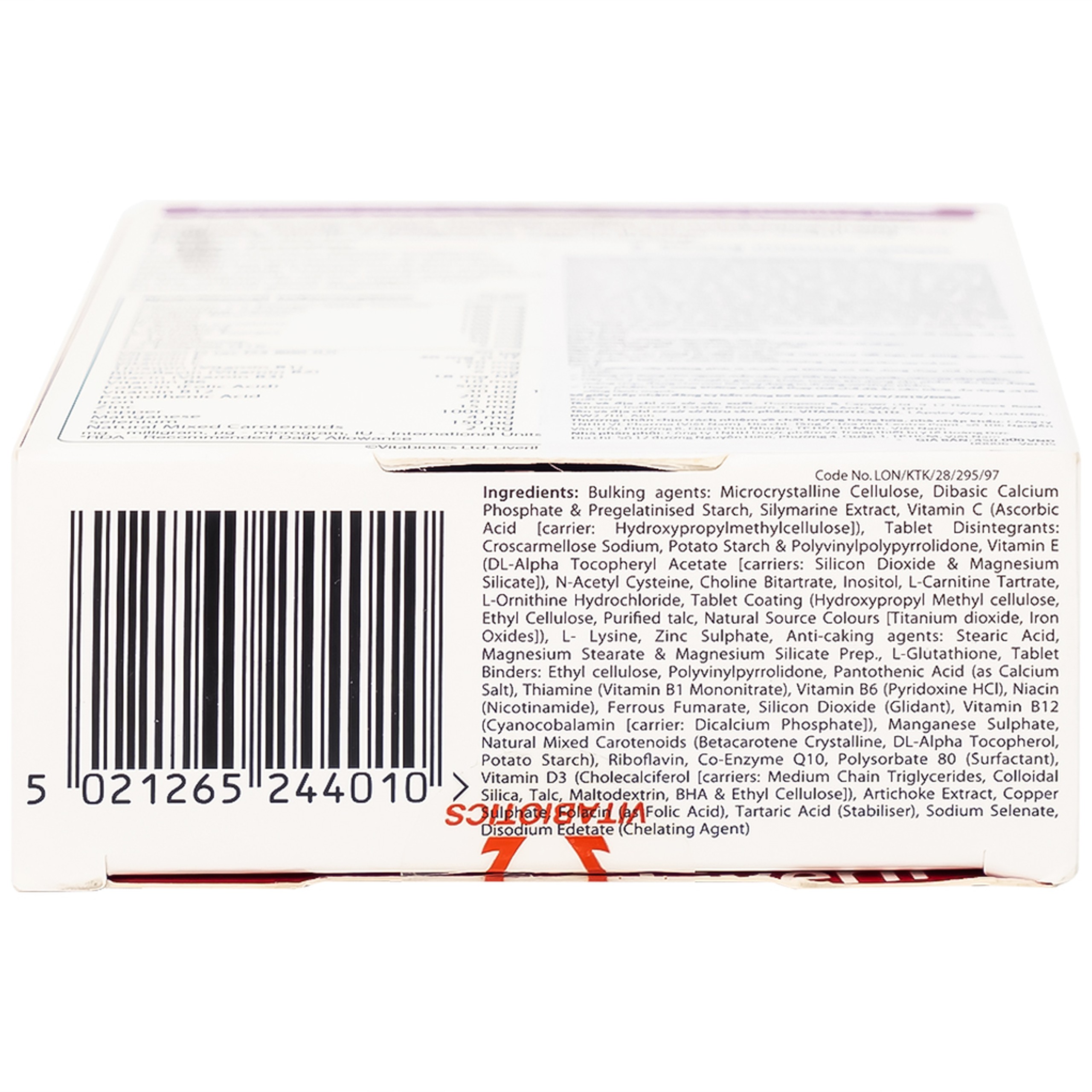 Viên uống hỗ trợ tăng cường chức năng gan Liveril Vitabiotics (5 vỉ x 6 viên)