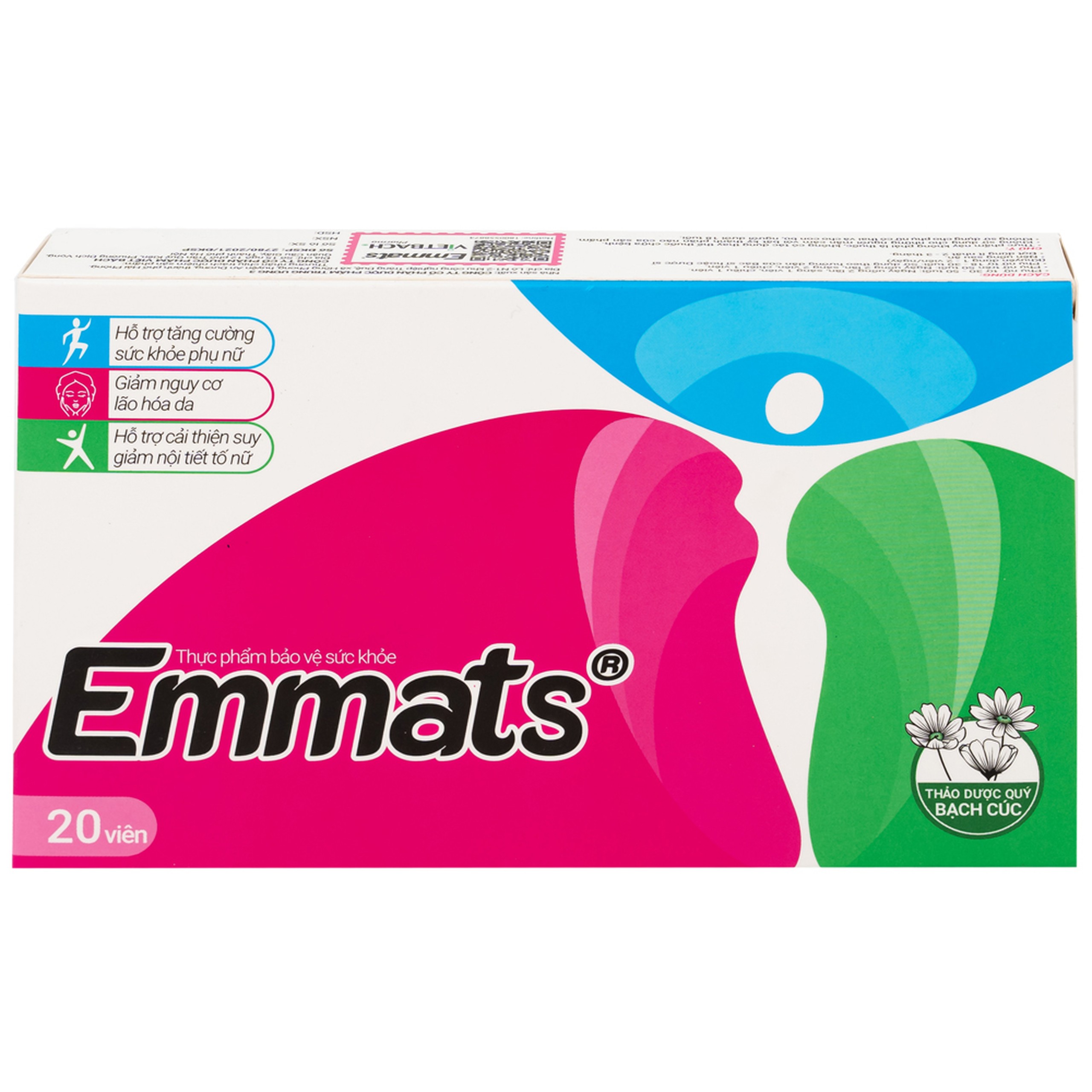 Viên hỗ trợ giảm nguy cơ lão hóa da Emmats TW3 (2 vỉ x 10 viên)