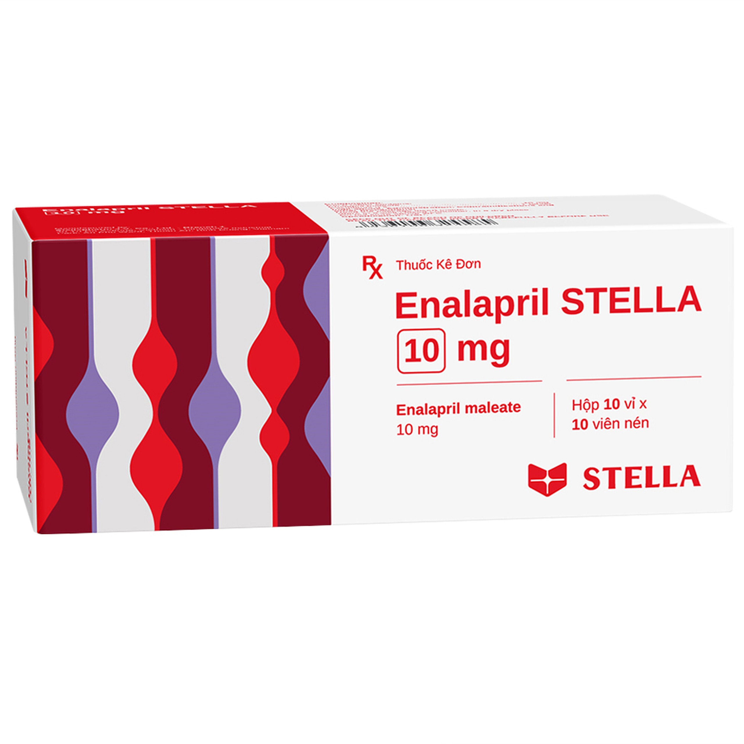 Thuốc Enalapril 10mg Stella điều trị tăng huyết áp, suy tim sung huyết (10 vỉ x 10 viên)