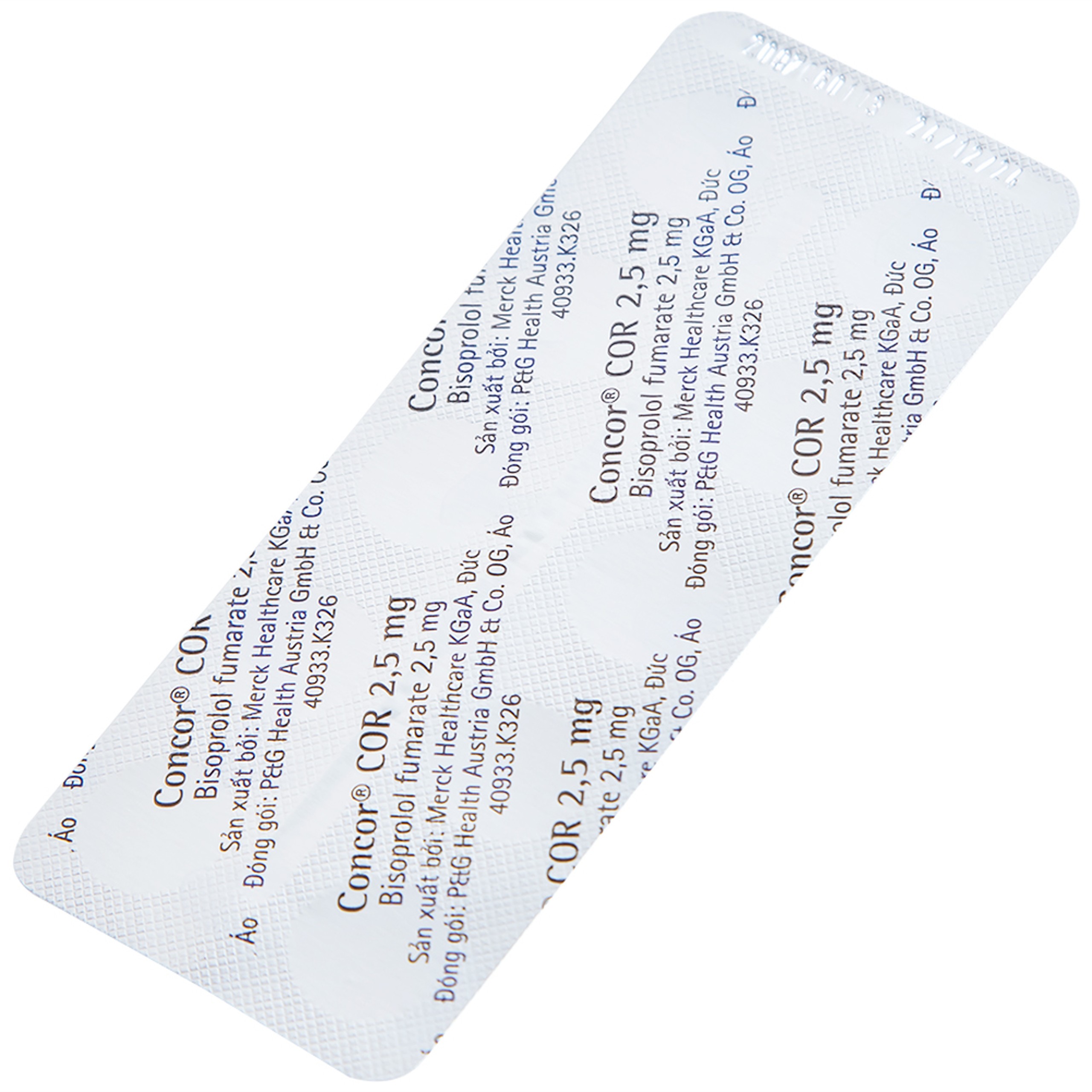 Thuốc Concor Cor 2.5mg Merck điều trị suy tim mãn tính (3 vỉ x 10 viên)