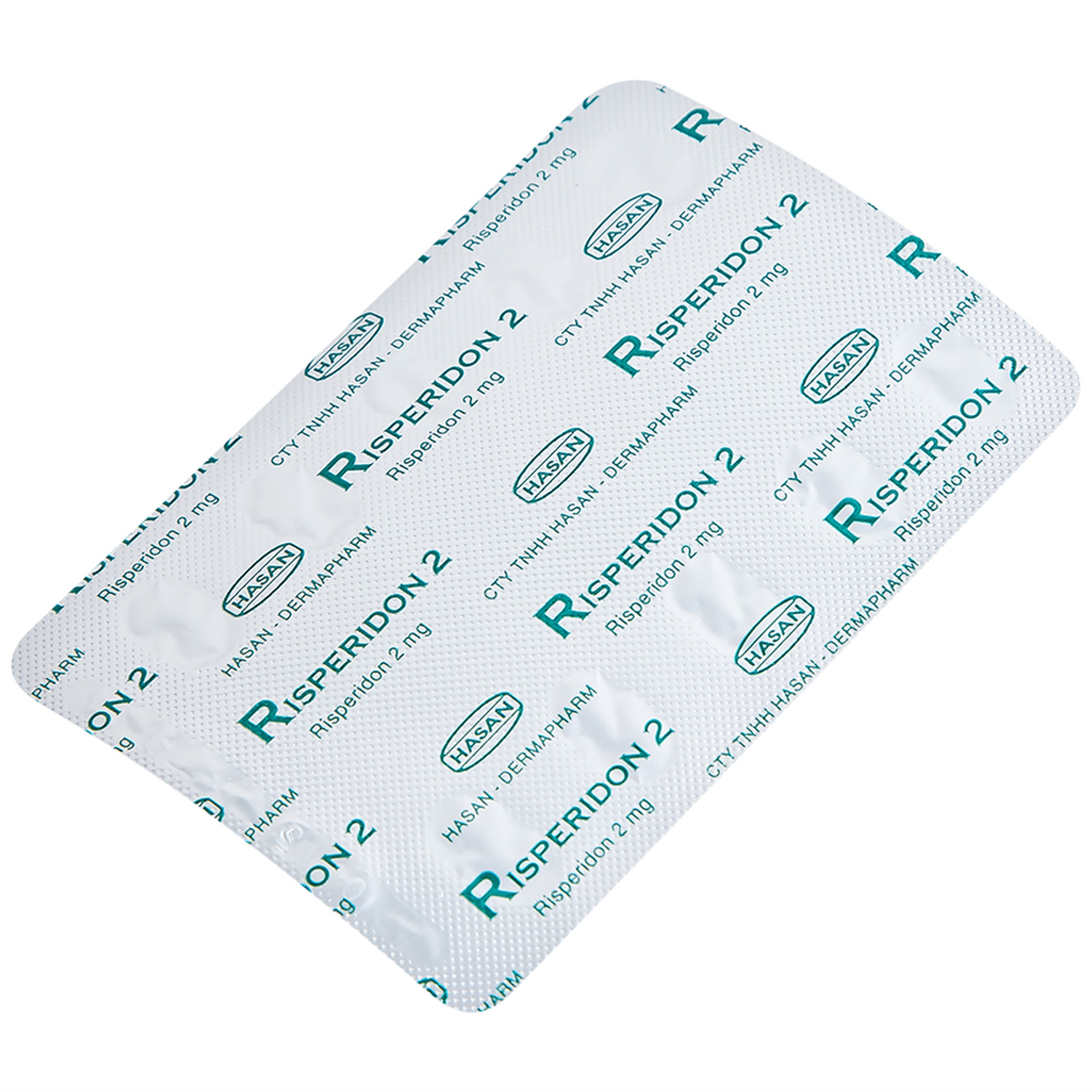 Thuốc Risperidon 2 Hasan điều trị bệnh tâm thần phân liệt (5 vỉ x 10 viên) 