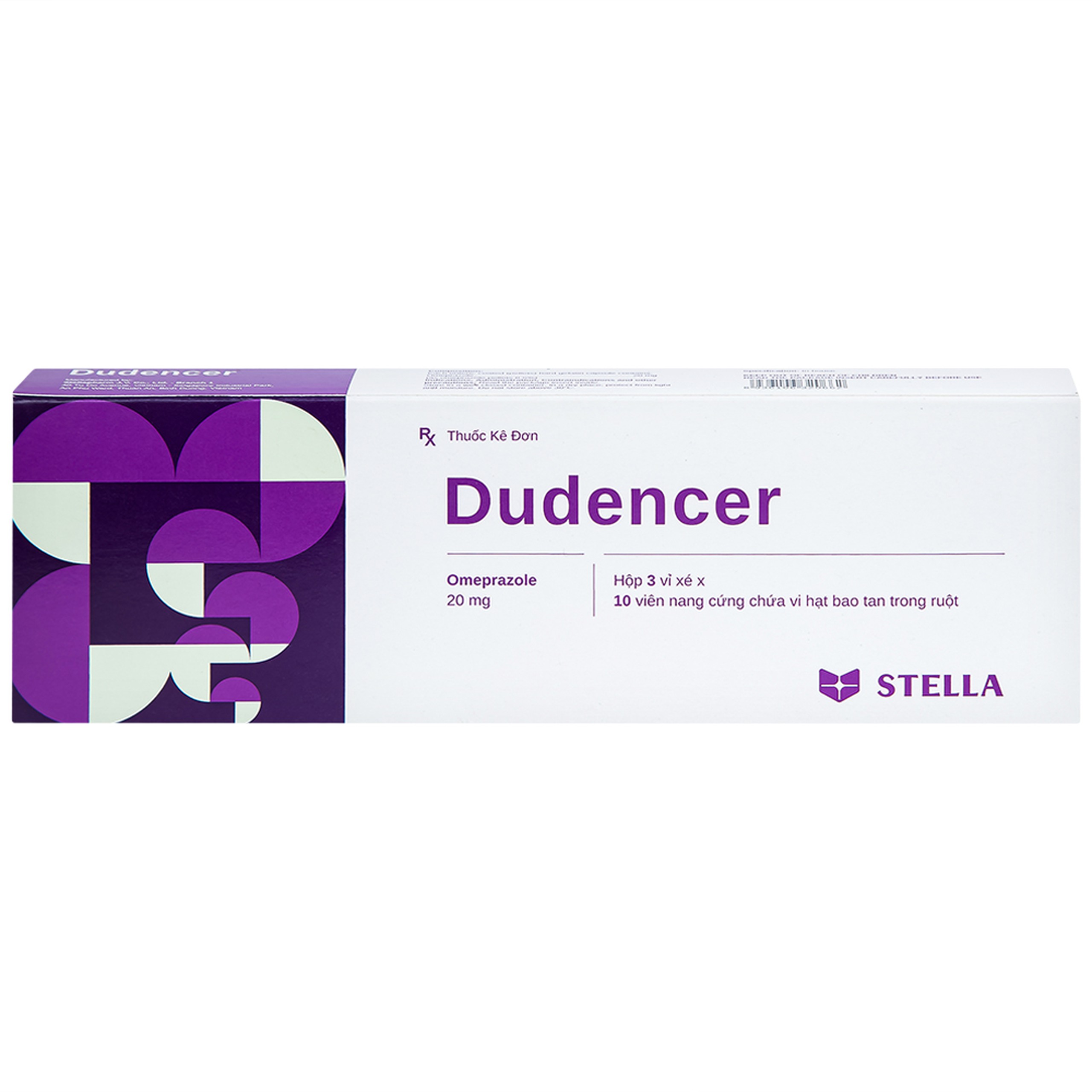 Thuốc Dudencer Stella giảm triệu chứng khó tiêu do acid (3 vỉ x 10 viên)