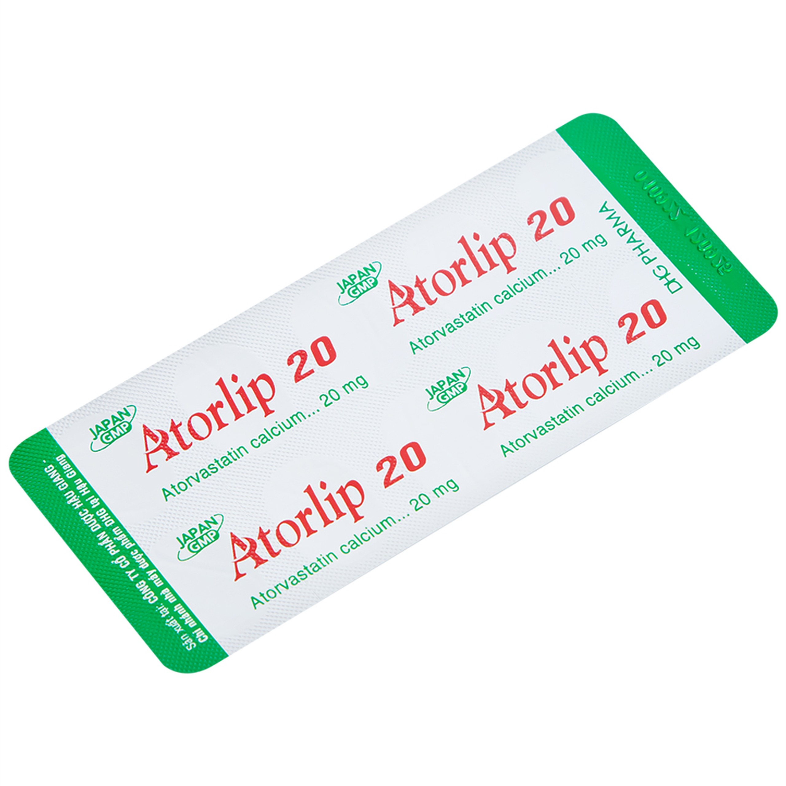 Thuốc Atorlip 20mg DHG điều trị tăng cholesterol toàn phần và LDL-cholesterol (3 vỉ x 10 viên)