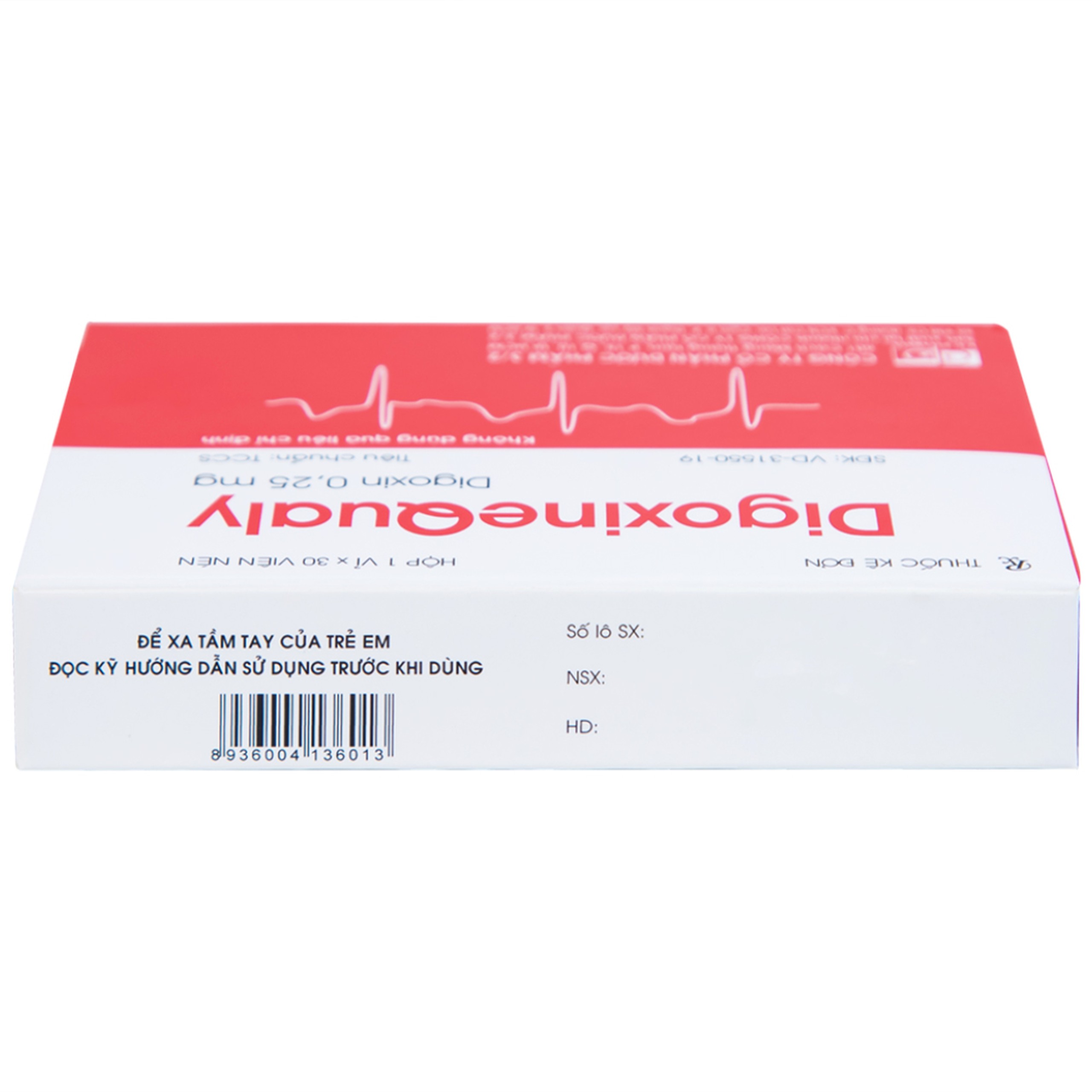 Thuốc DigoxineQualy Dược 3-2 điều trị suy tim sung huyết, rung nhỉ (1 vỉ x 30 viên)