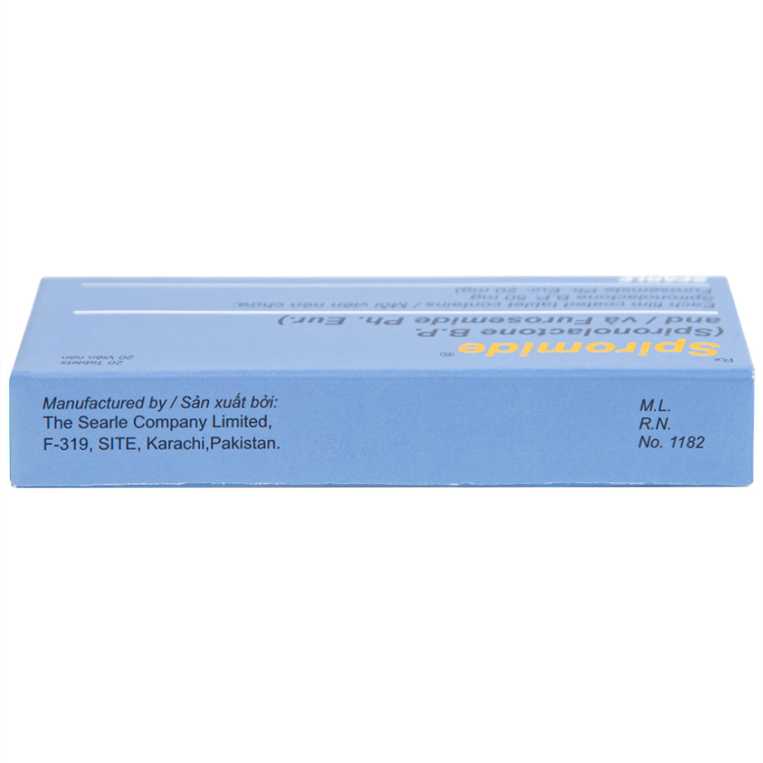 Thuốc Spiromide 20/50mg Searle giảm phù, lợi tiểu, hạ huyết áp (2 vỉ x 10 viên)