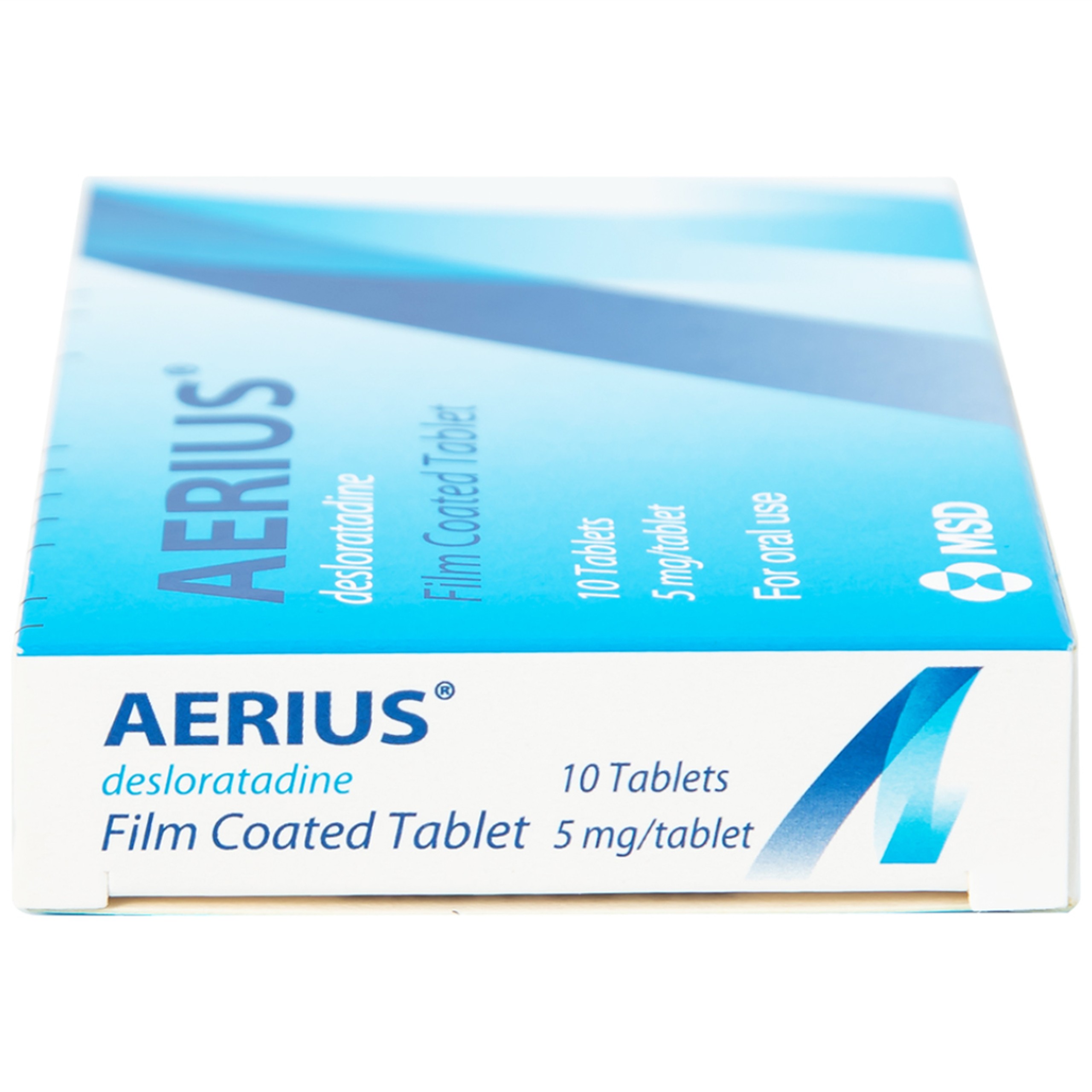 Thuốc Aerius 5mg MSD giảm nhanh các triệu chứng viêm mũi dị ứng, mày đay (1 vỉ x 10 viên)
