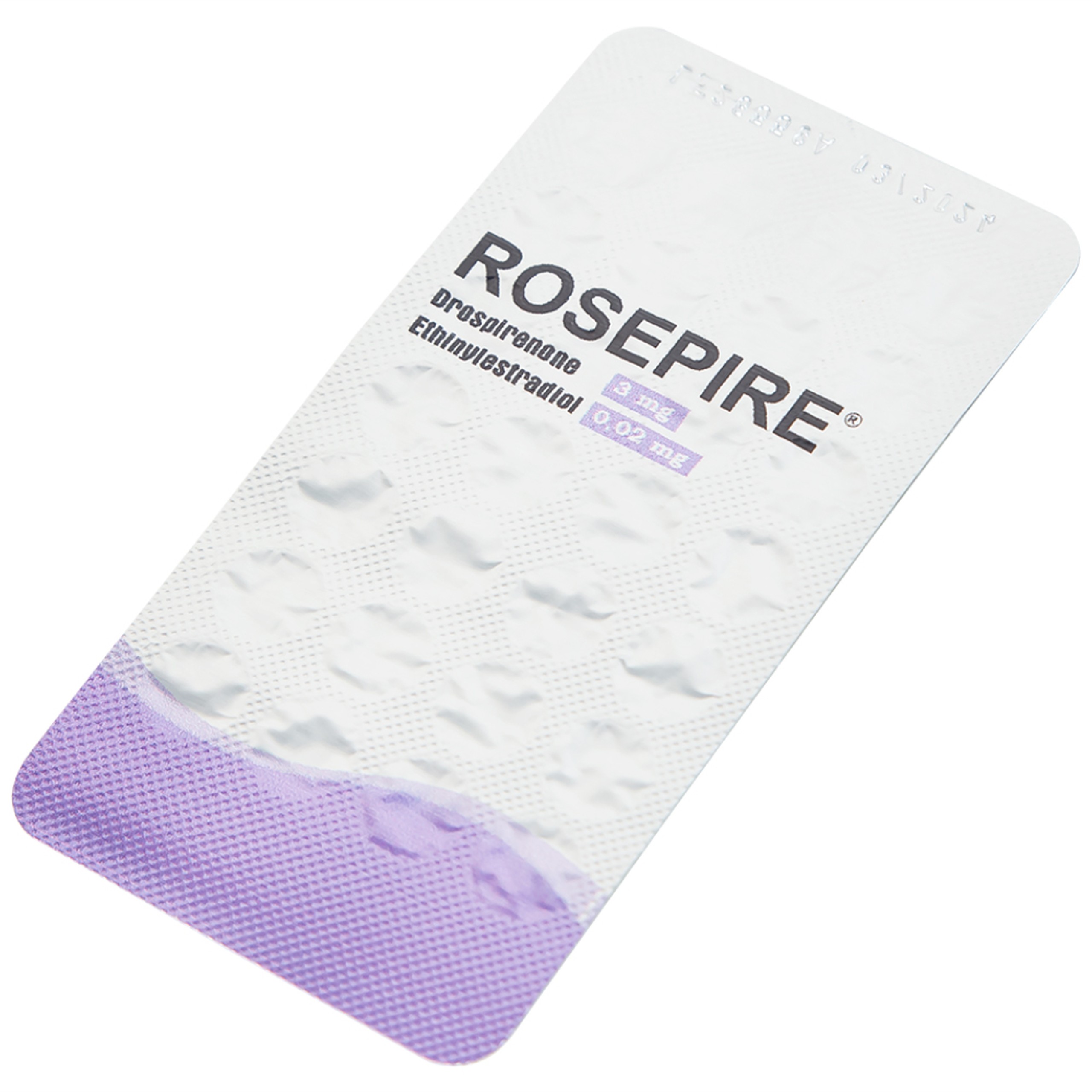 Thuốc Rosepire 3mg/0,02mg Exeltis tím dùng để tránh thai (1 vỉ x 28 viên)